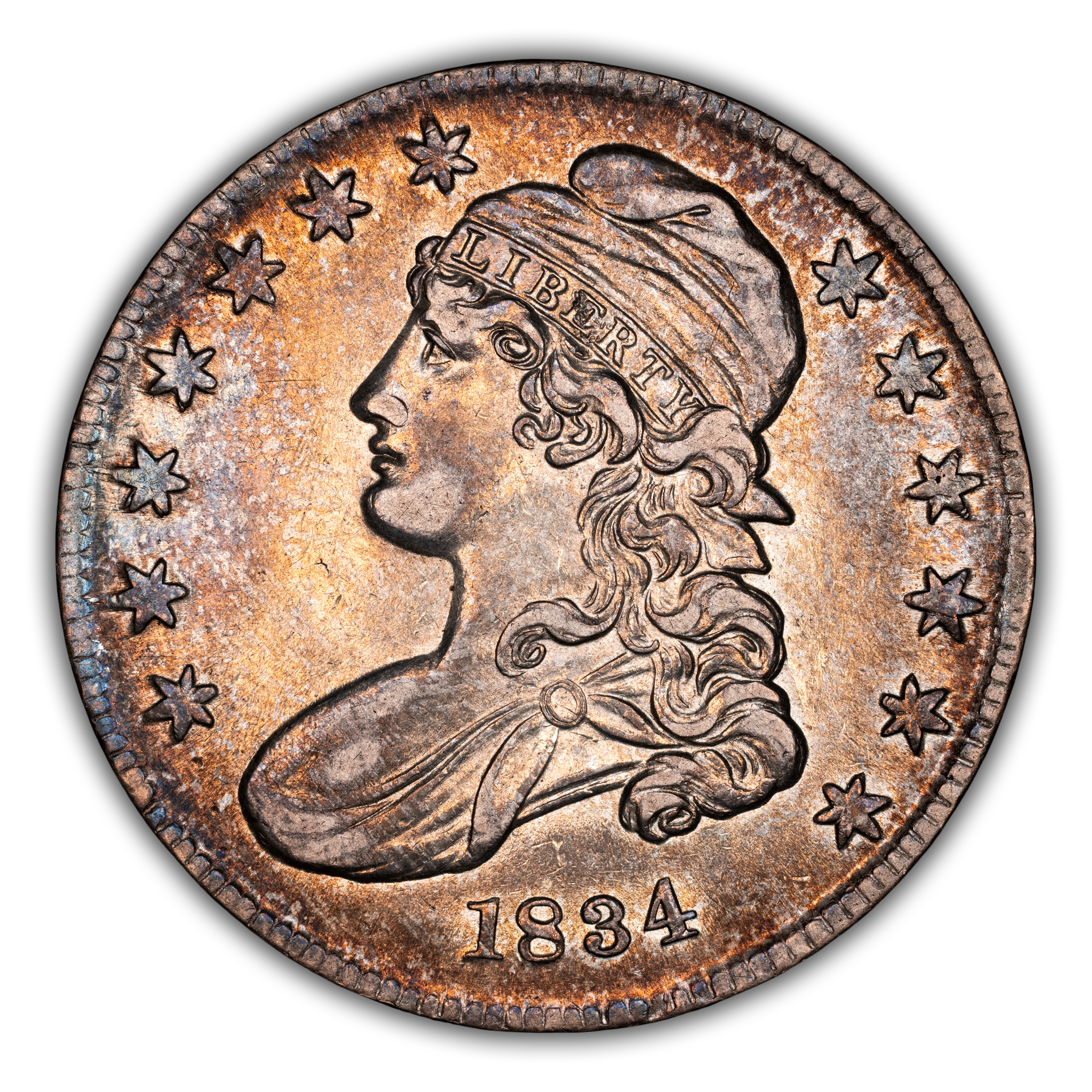 1834 50c Small Date, Small Letters, O-114 MS