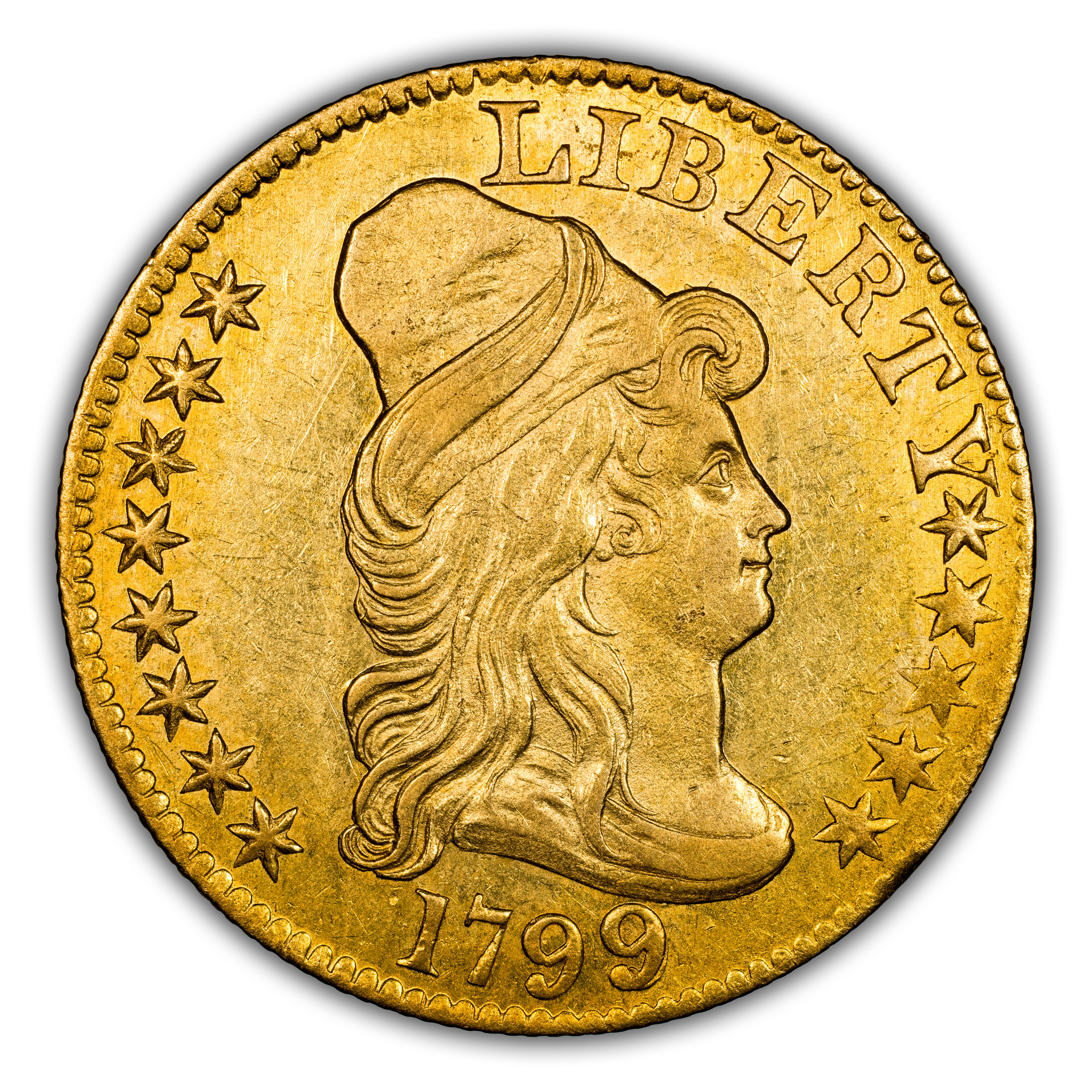 1799 $5 Large Stars Reverse, BD-5 MS