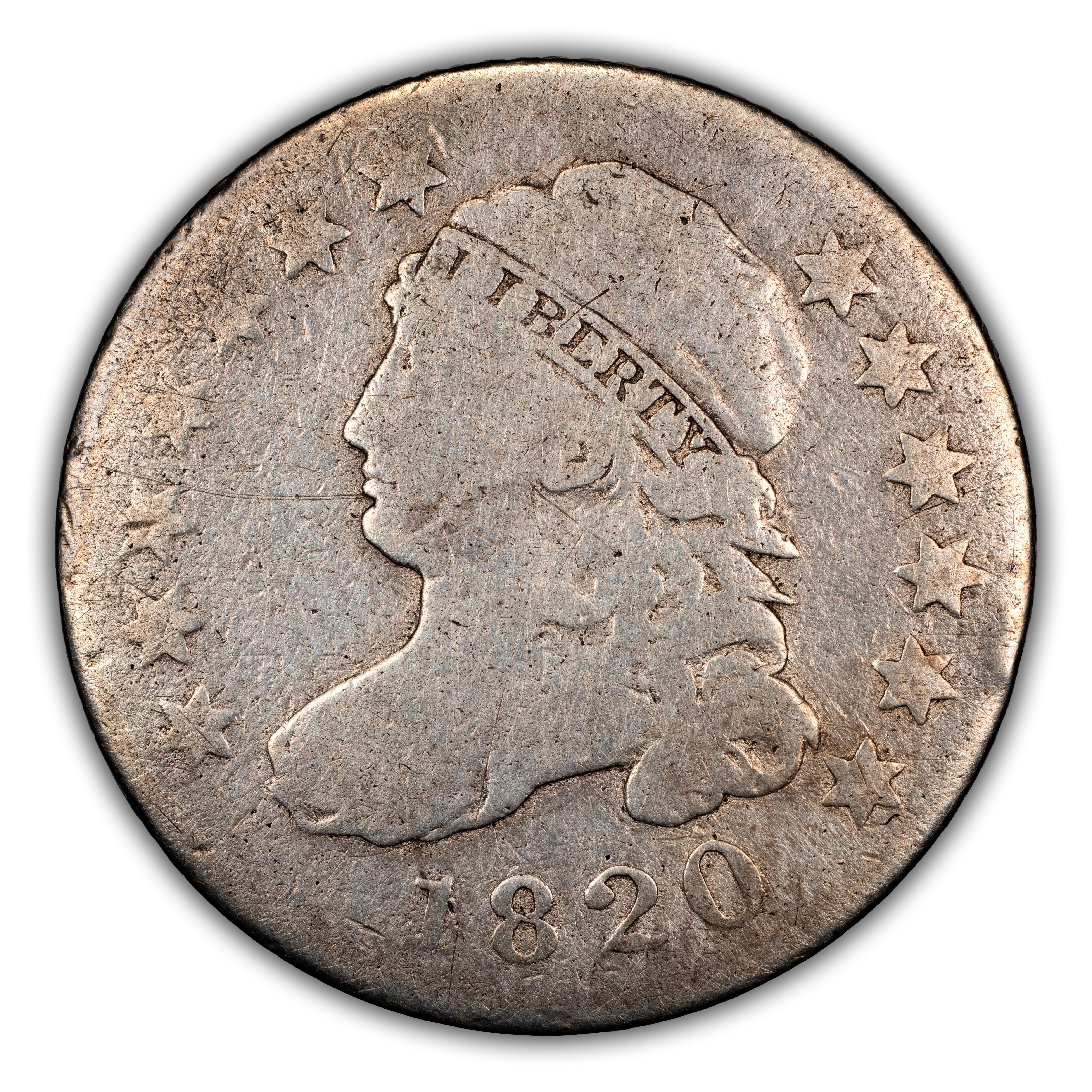 1820 10c Small 0, JR-12 MS