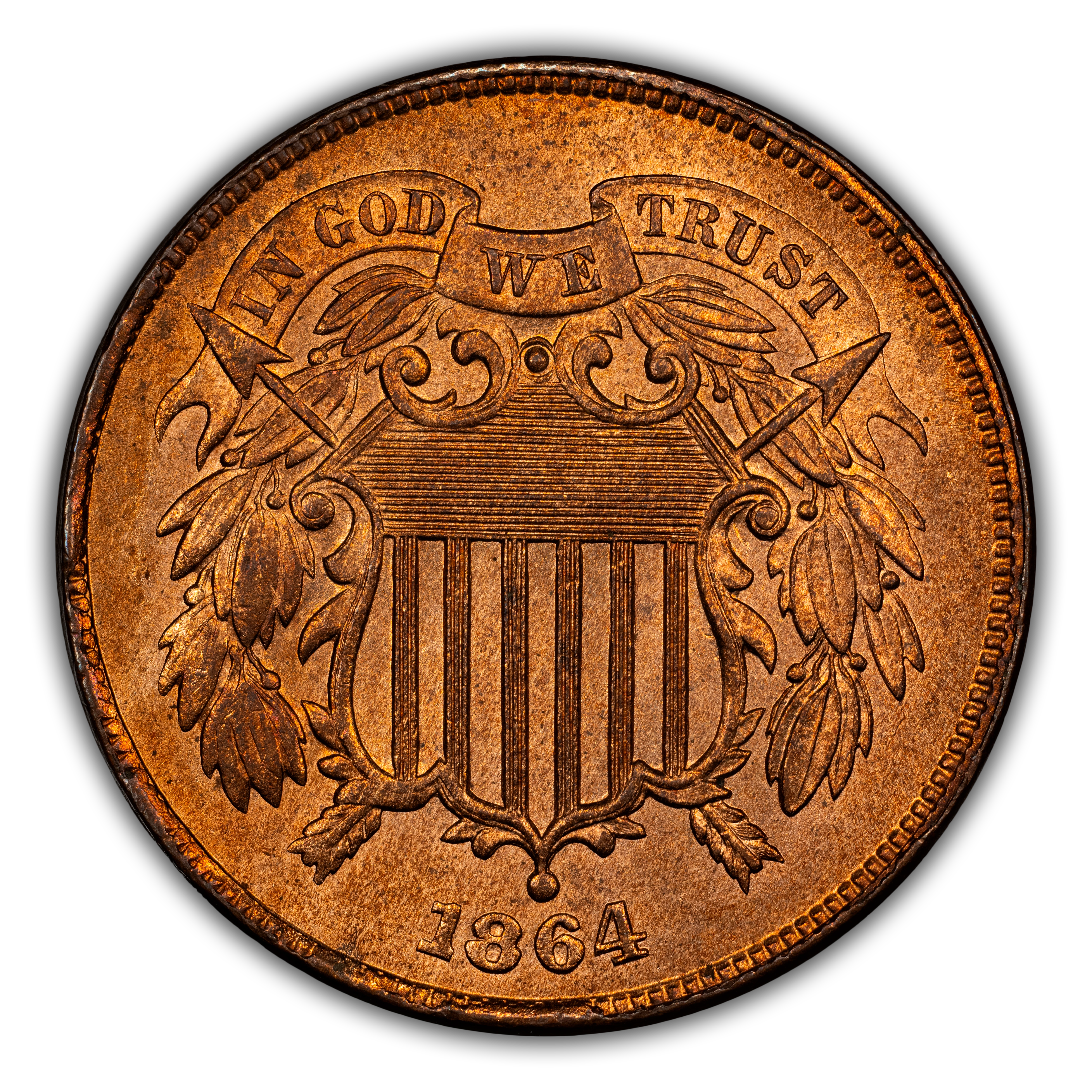 1864 2c Large Motto MS RD