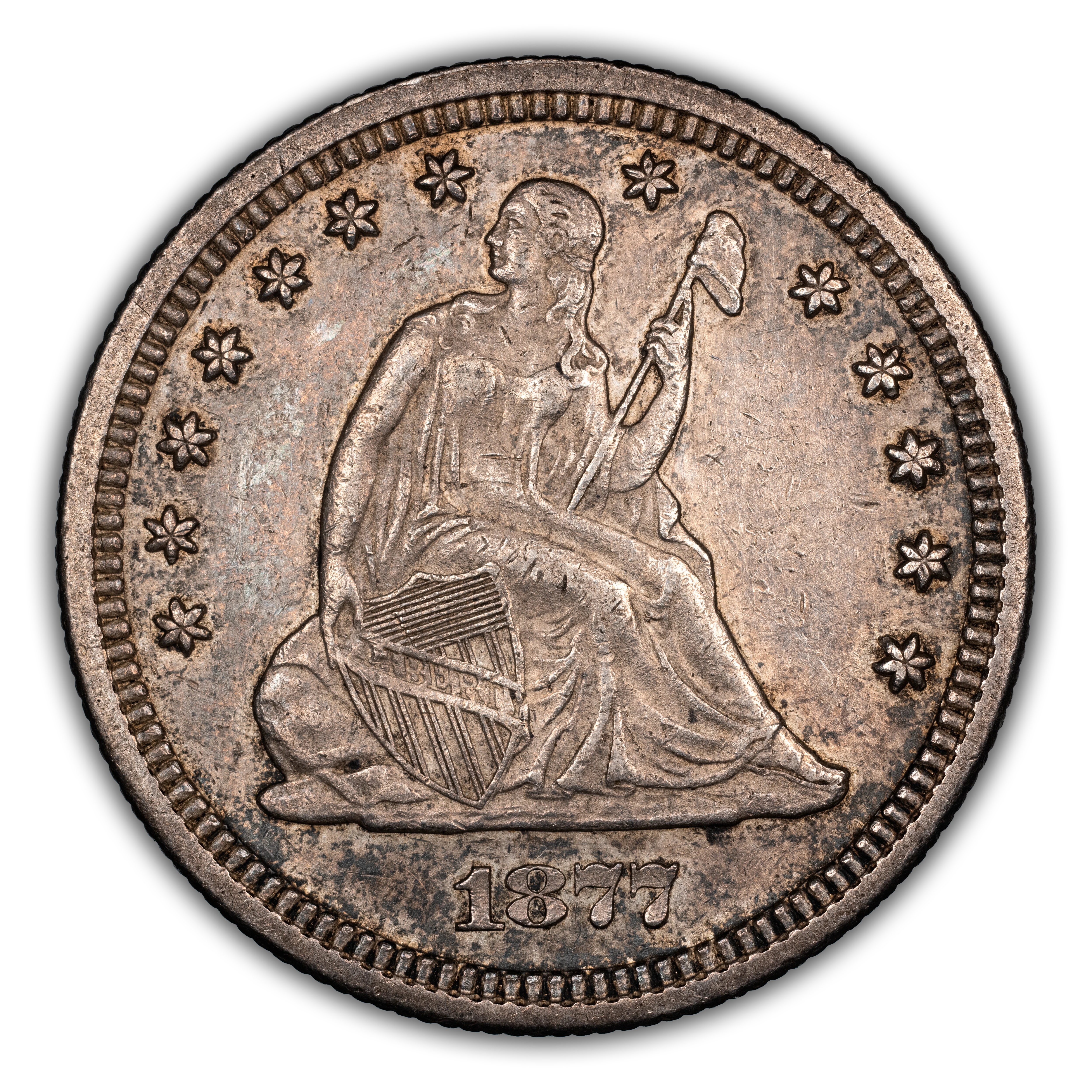 1877-S/S 25c S over Horizontal S, FS-501 MS