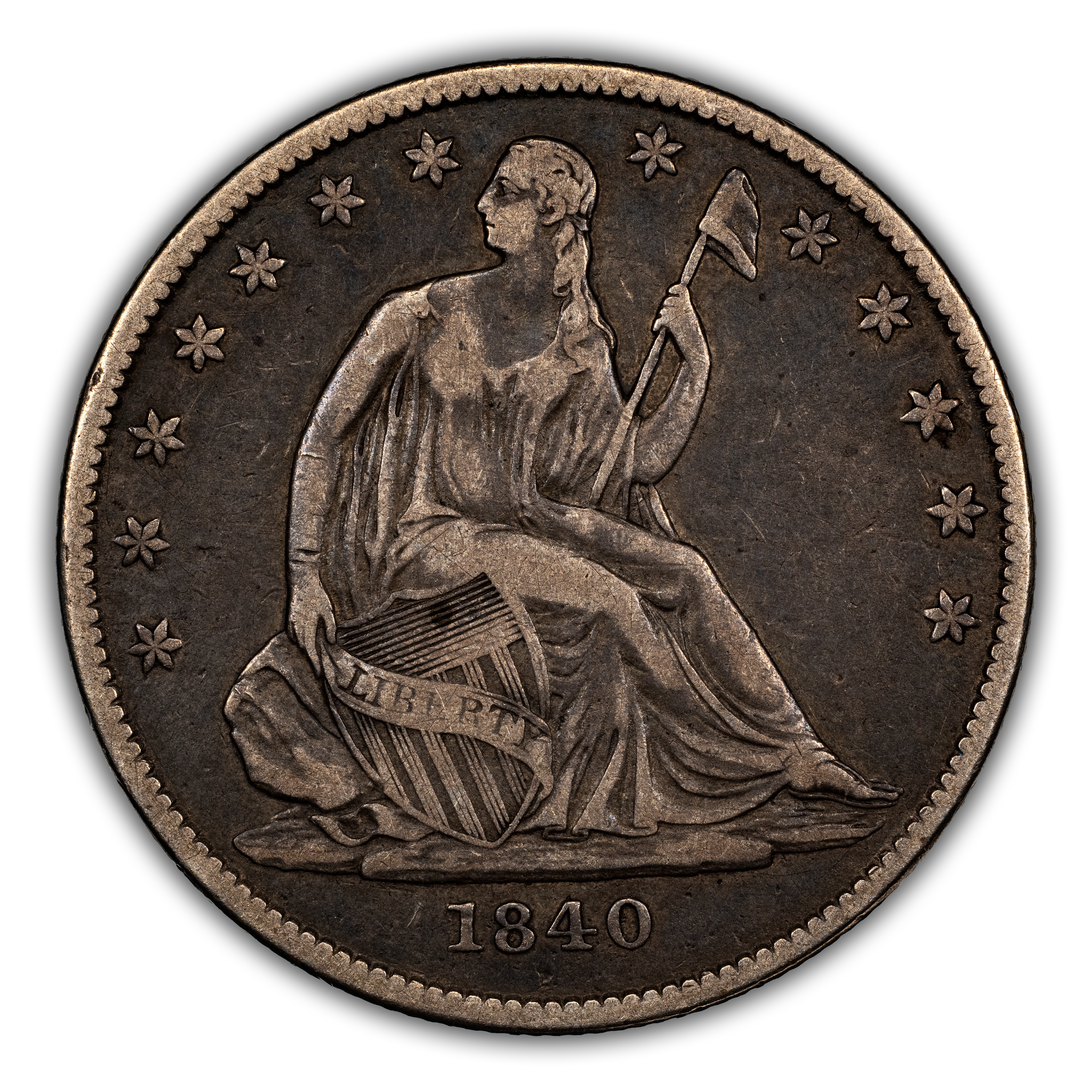 1840-O 50c Small O, WB-10 MS