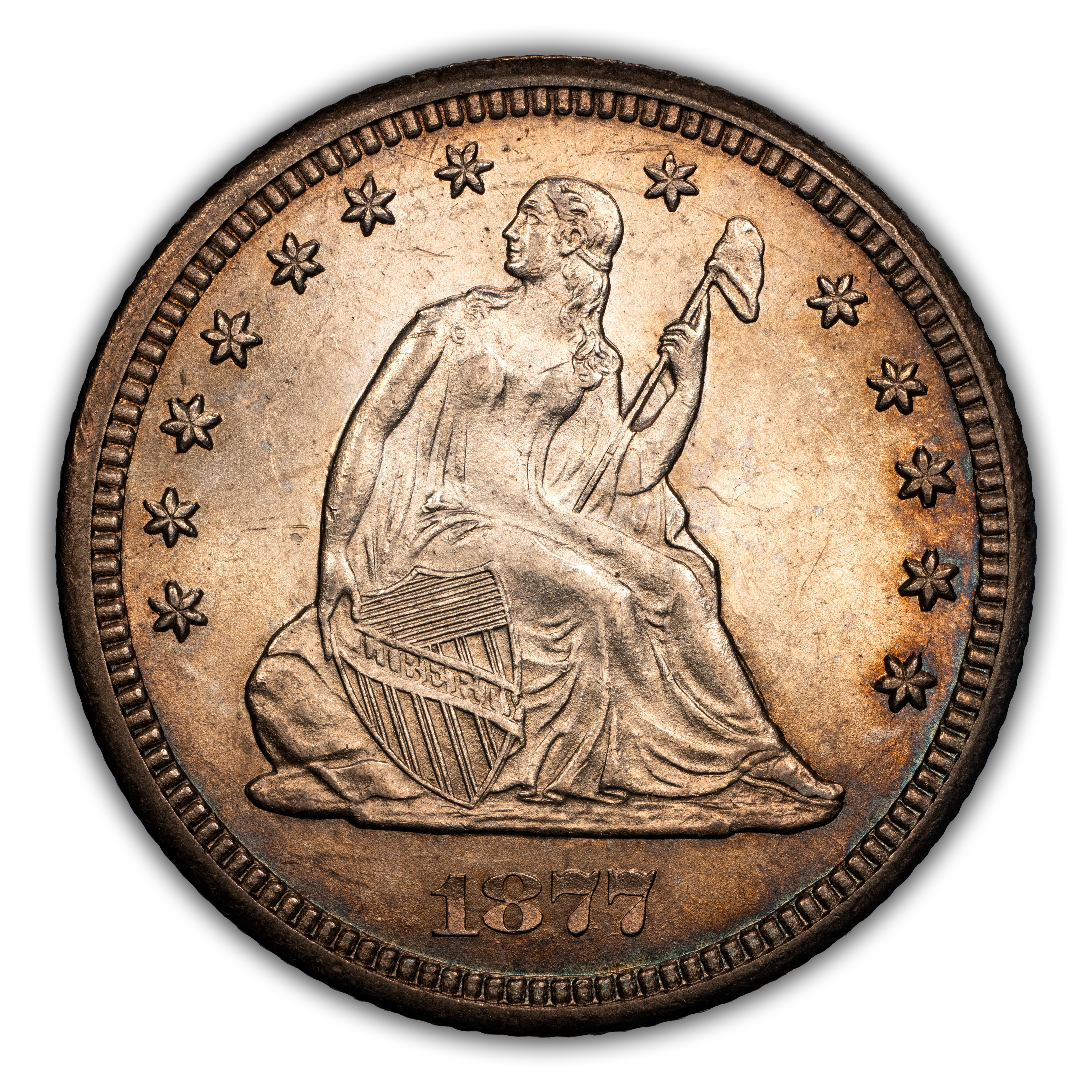 1877-CC 25c MS