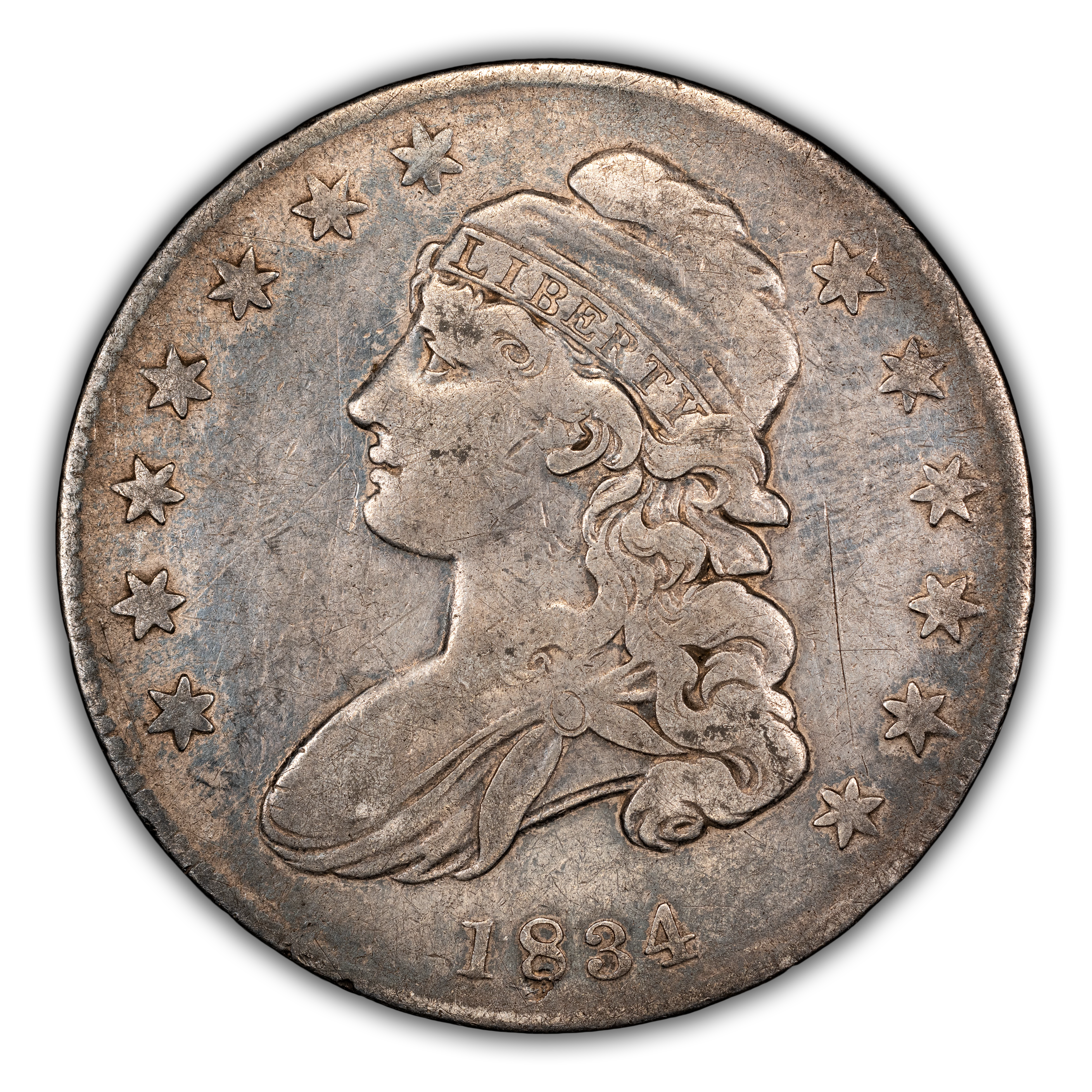 1834 50c Small Date, Small Letters, O-119 MS