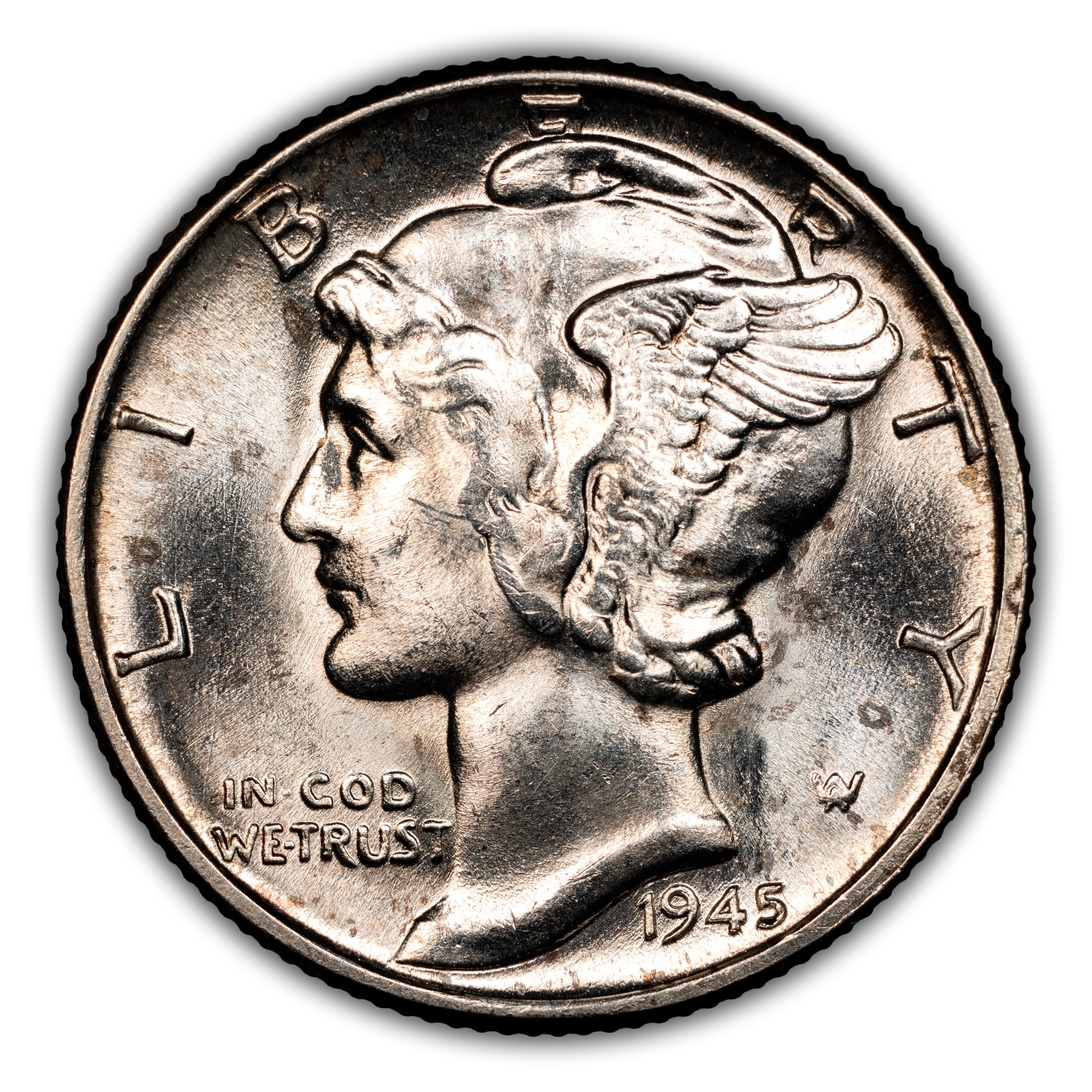 1945 10c Double Die Obverse, FS-101 MS