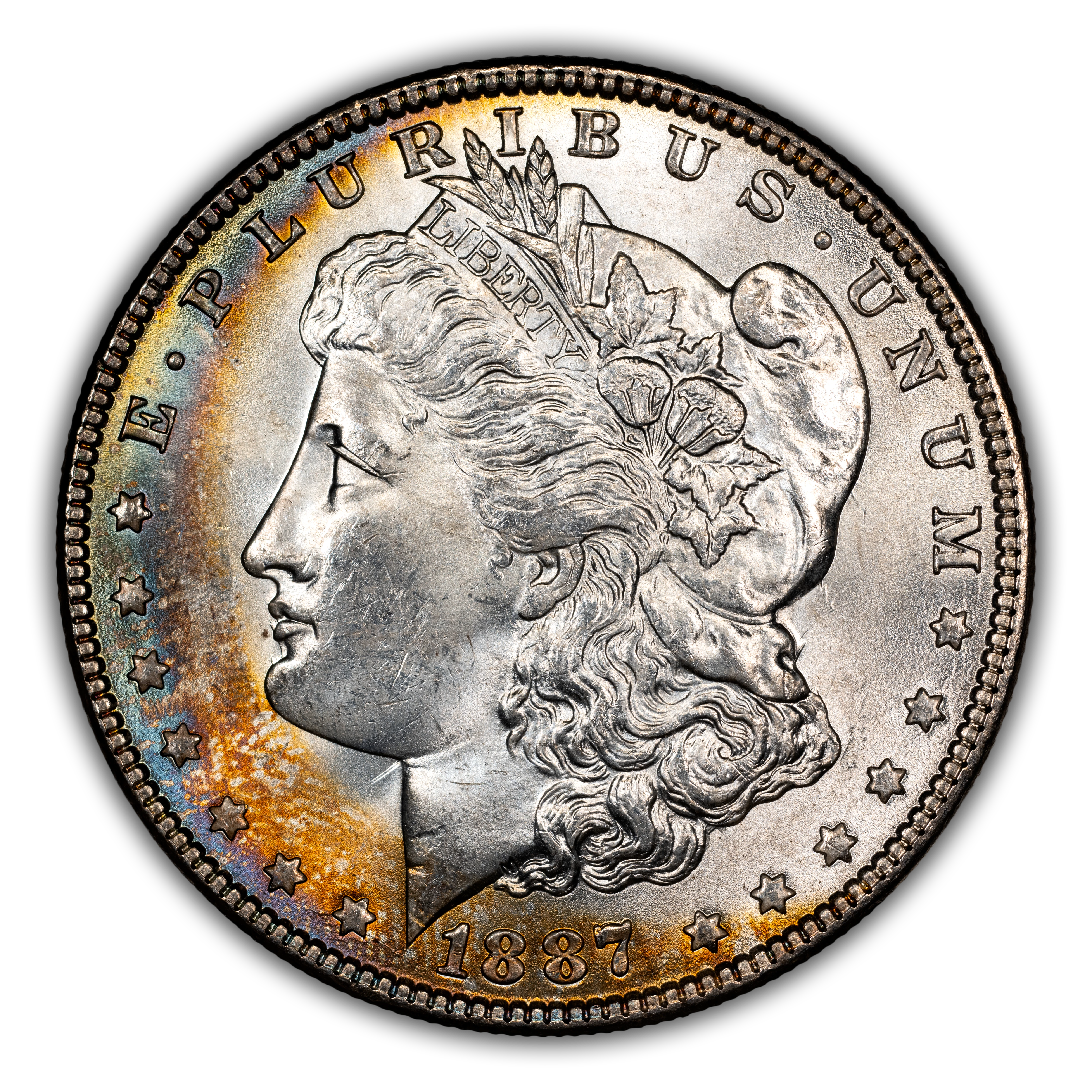 1887 $1 Clashed Dies, VAM-3A MS