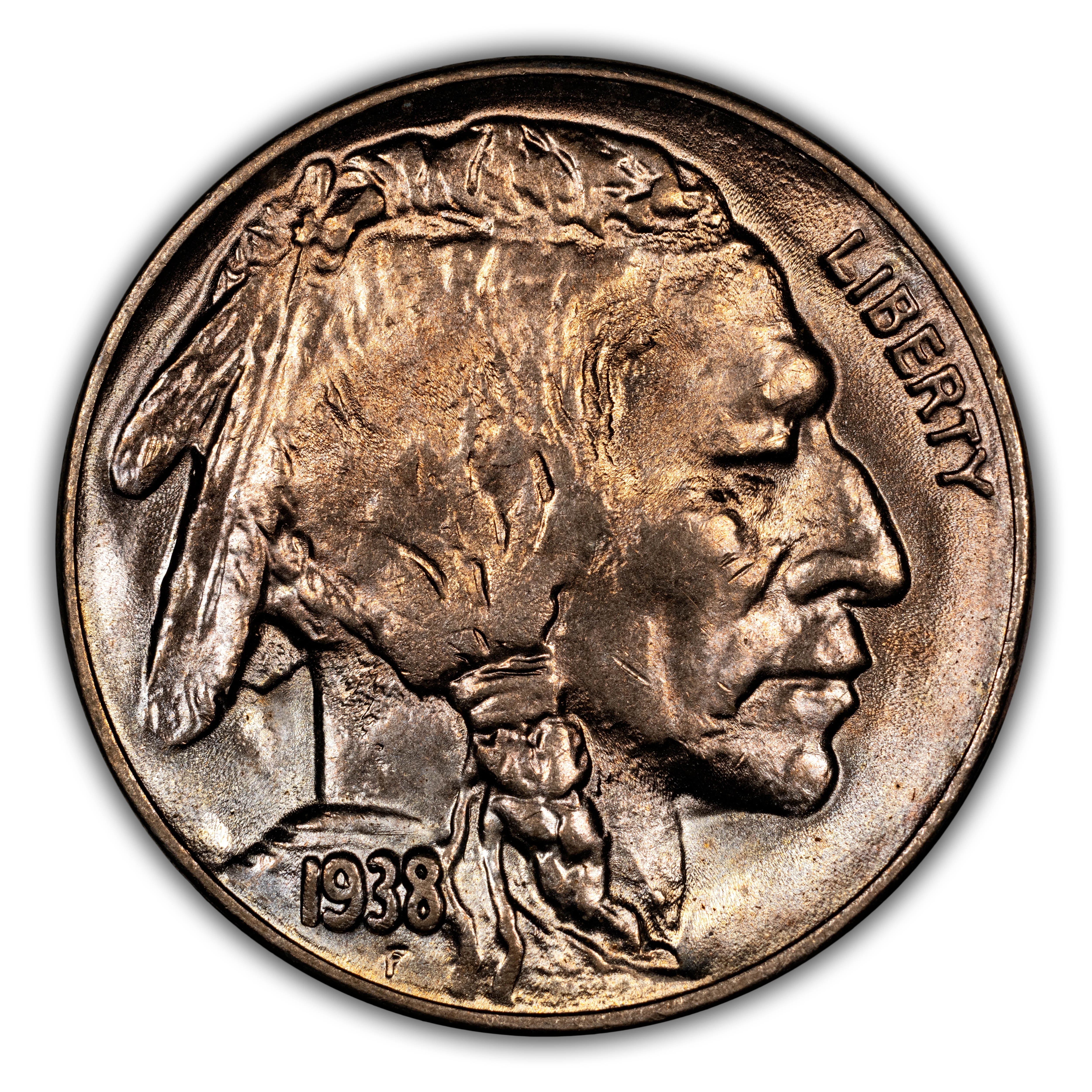 1938-D/S 5c Buffalo, OMM, FS-511 MS