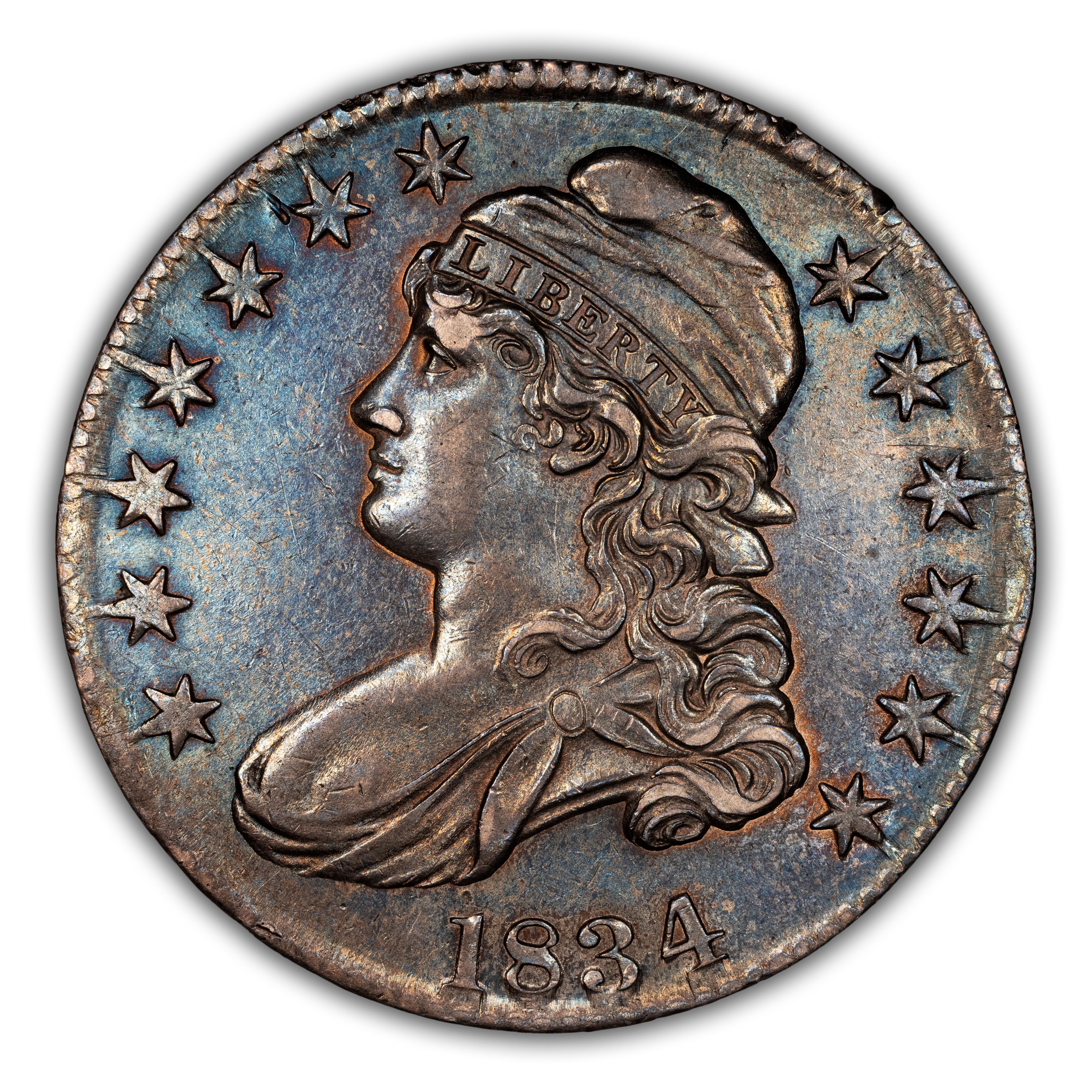 1834 50c Large Date, Large Letters, O-101 MS