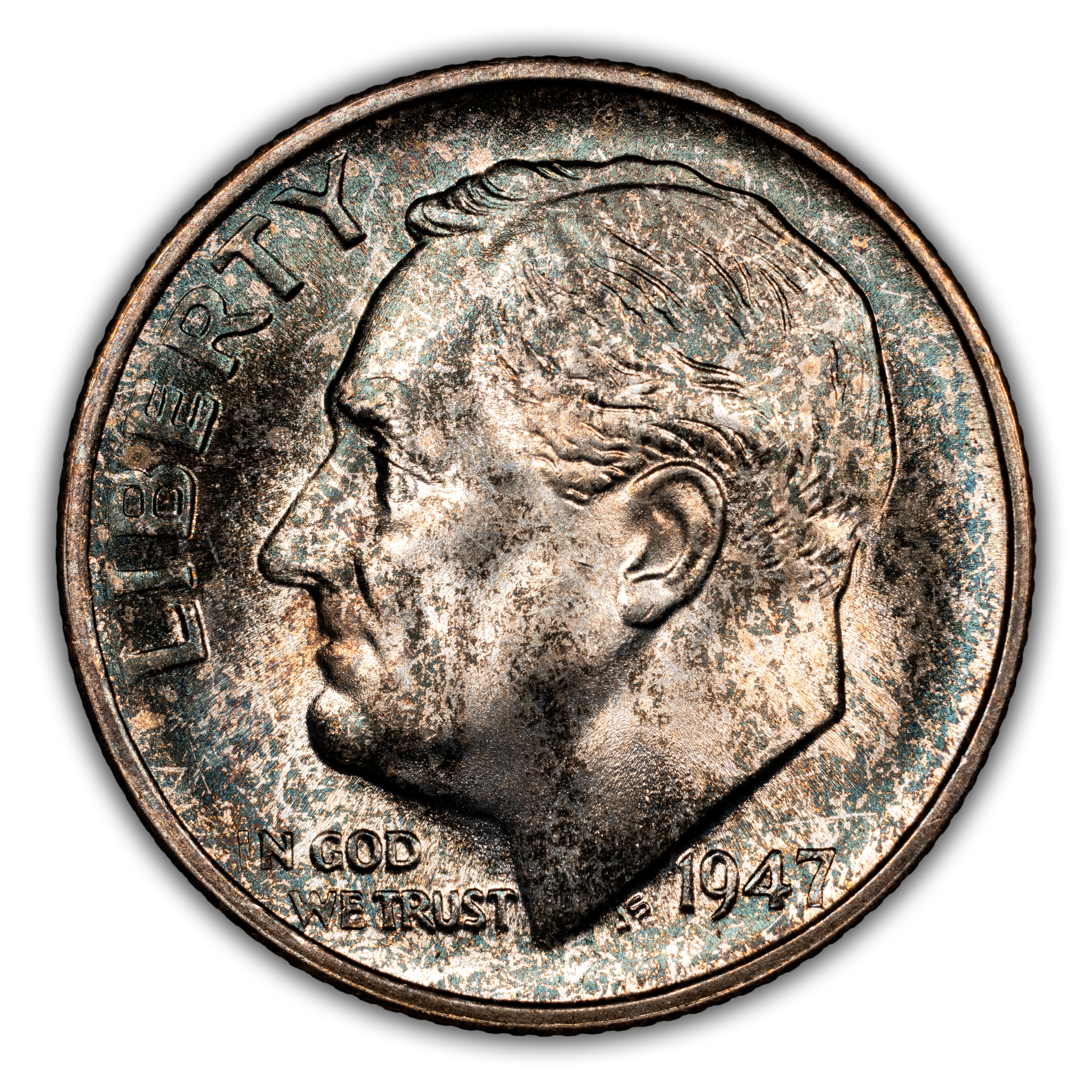 1947-S/S 10c Repunched Mintmark, FS-504 MS