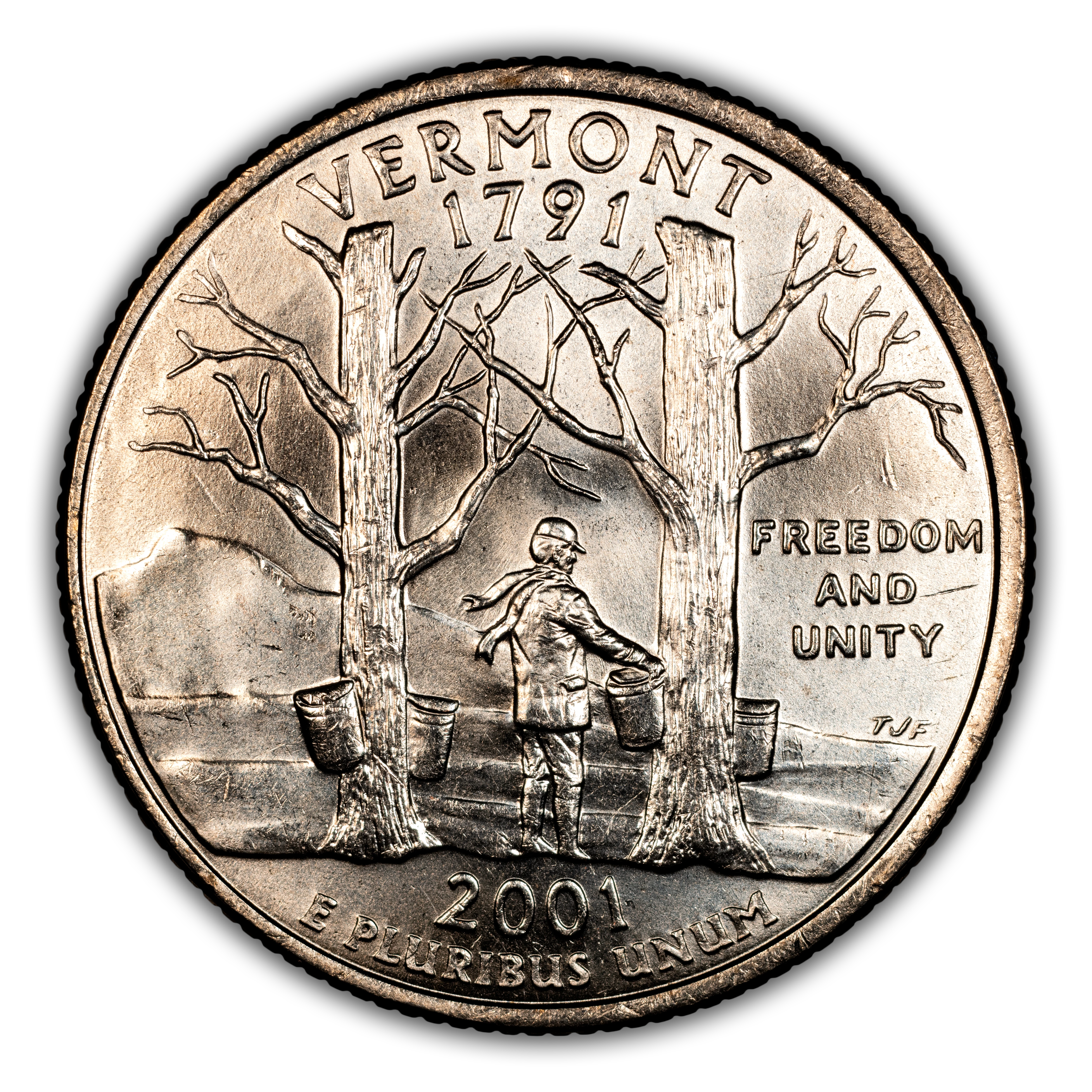 2001-D 25c Vermont MS