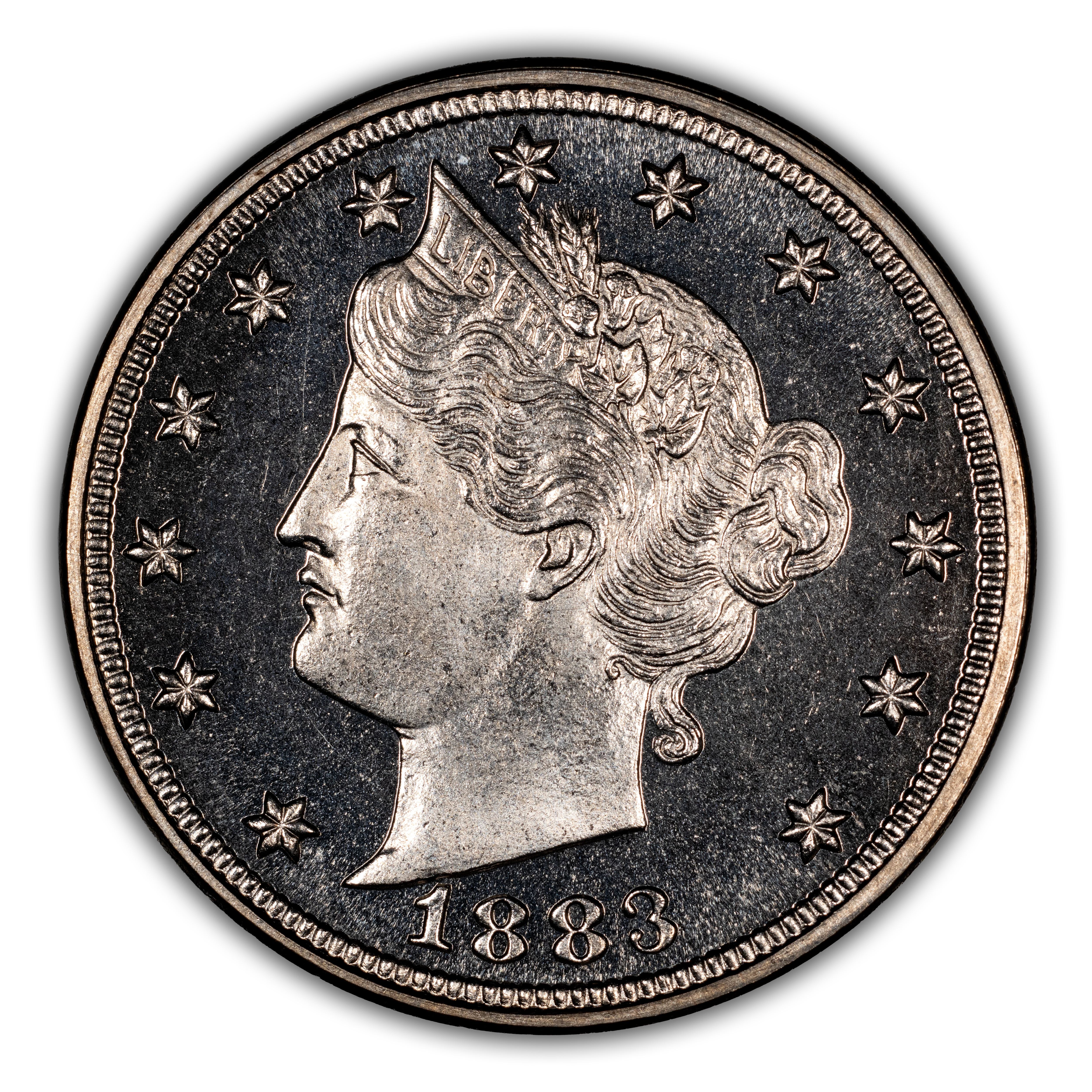 1883 5c No Cents PR CAM
