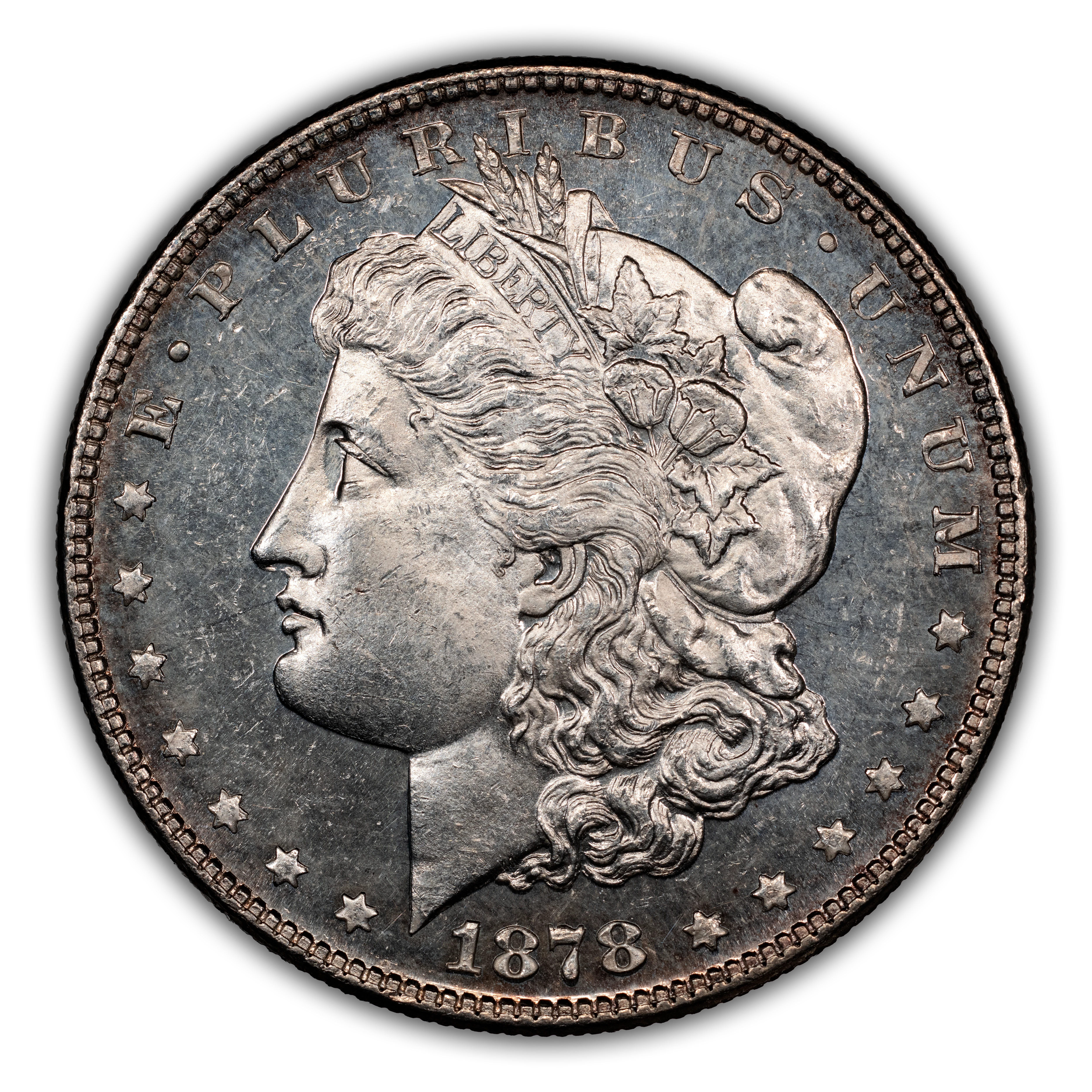 1878 7/8TF $1 Strong MS PL