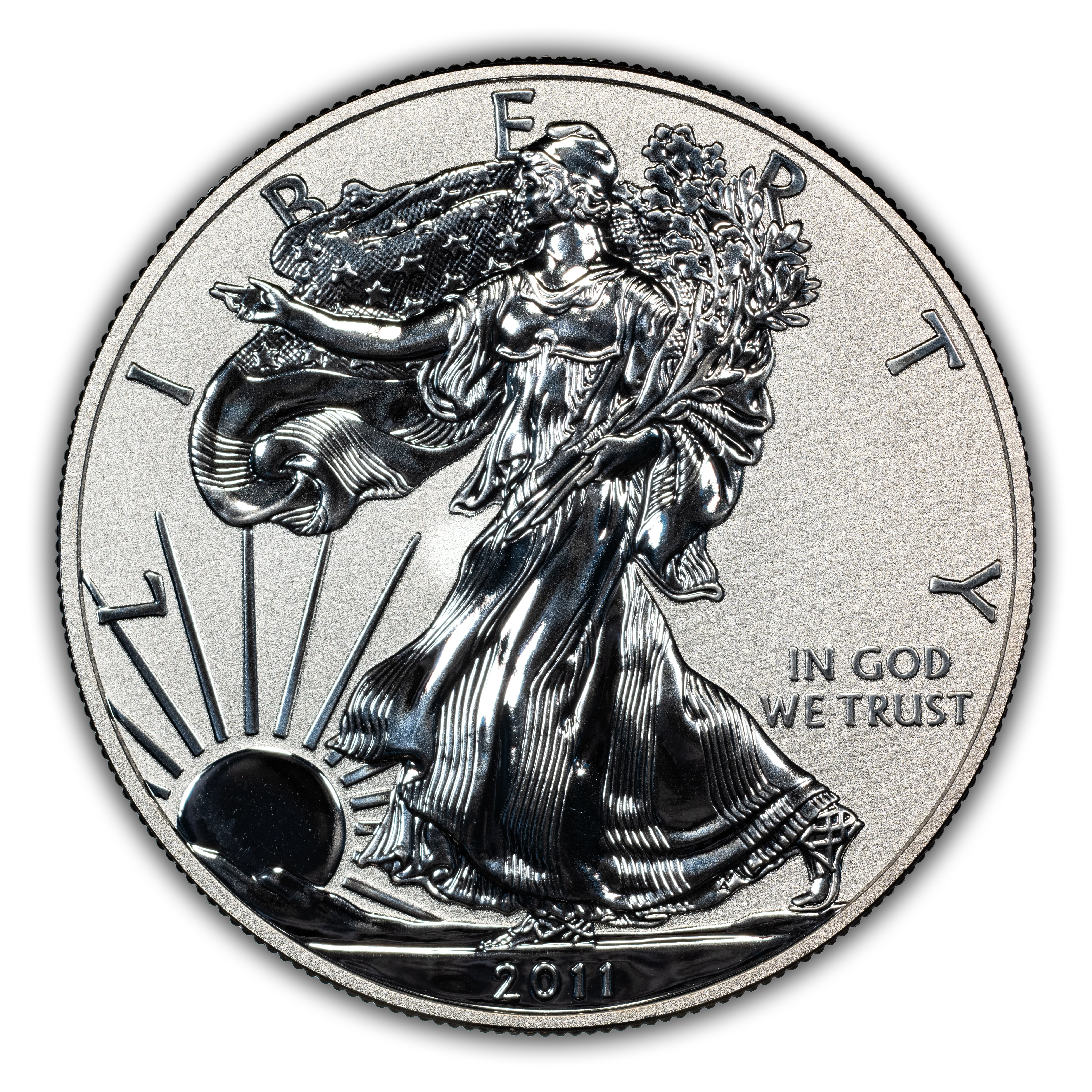 2011-P $1 Silver Eagle, Reverse Proof, 25th Anniversary PR