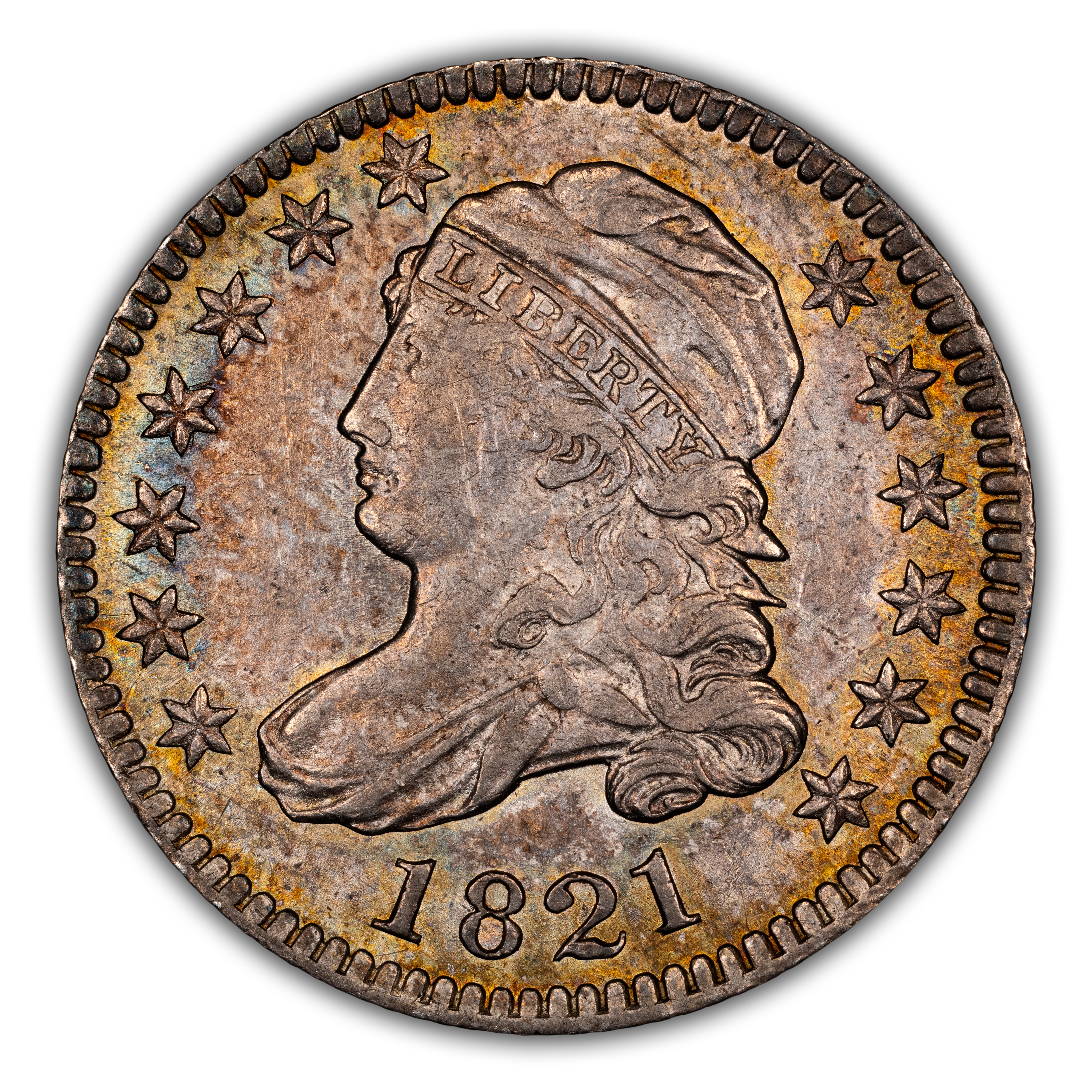 1821 10c Large Date MS