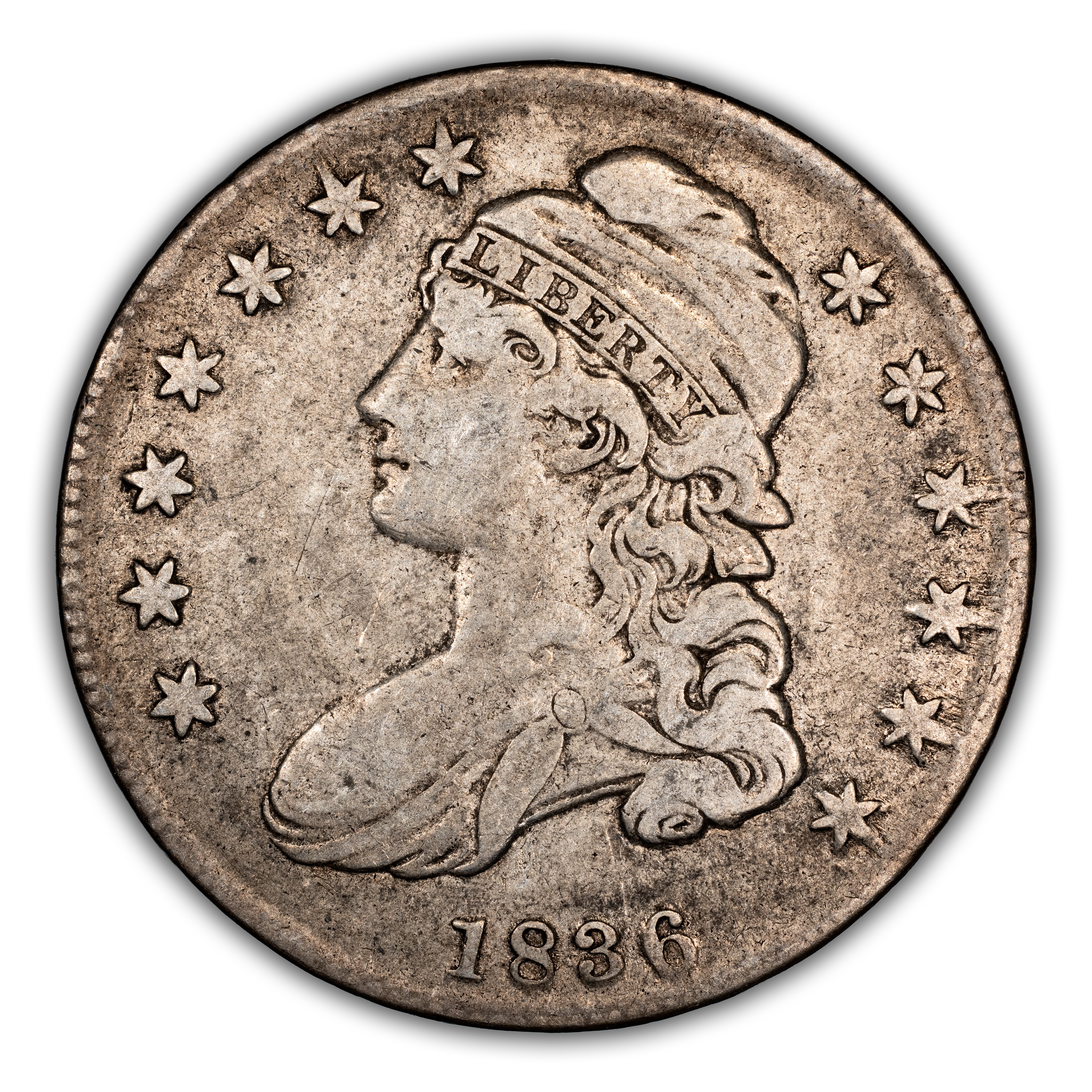 1836 50c Lettered Edge, O-107 MS