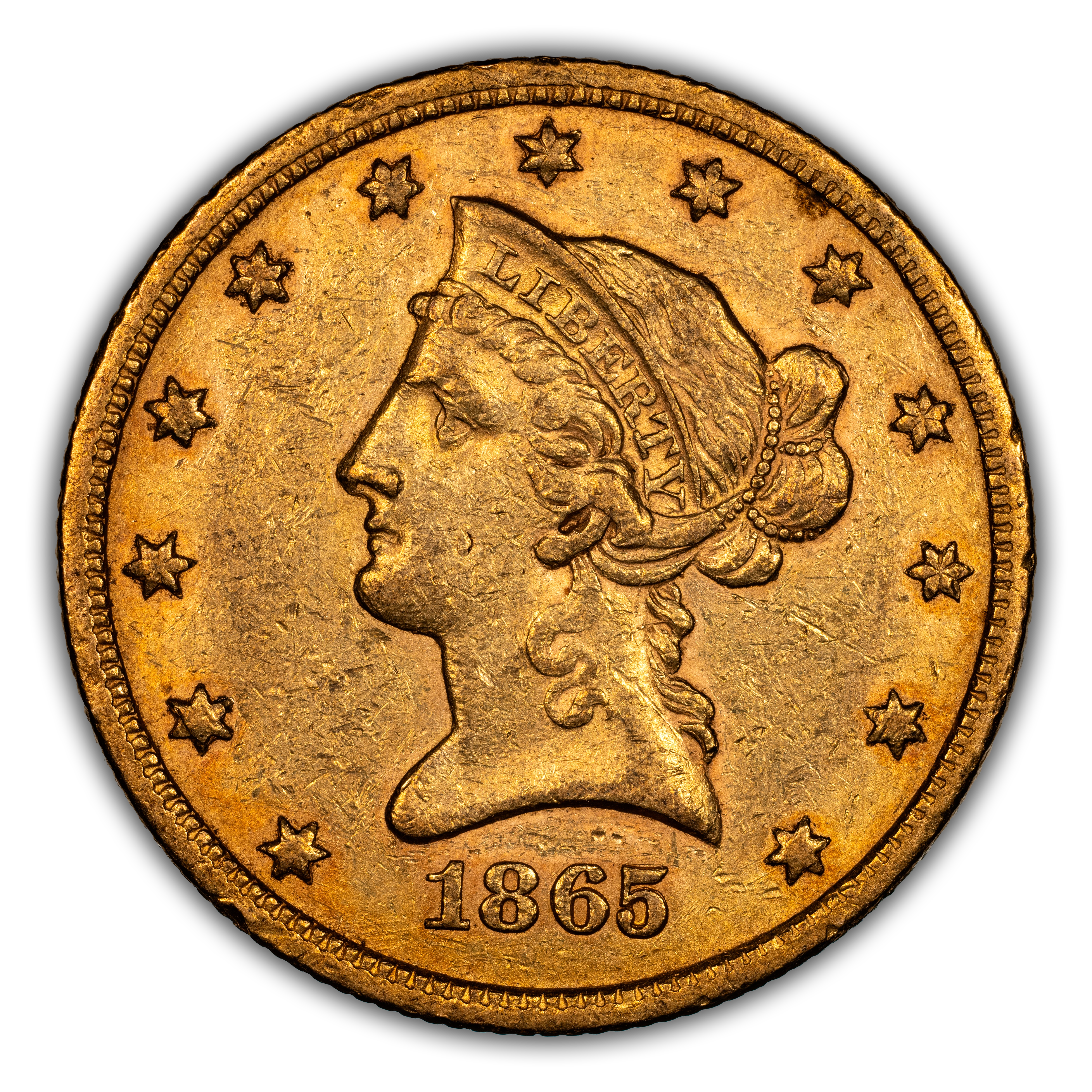 1865-S $10 MS