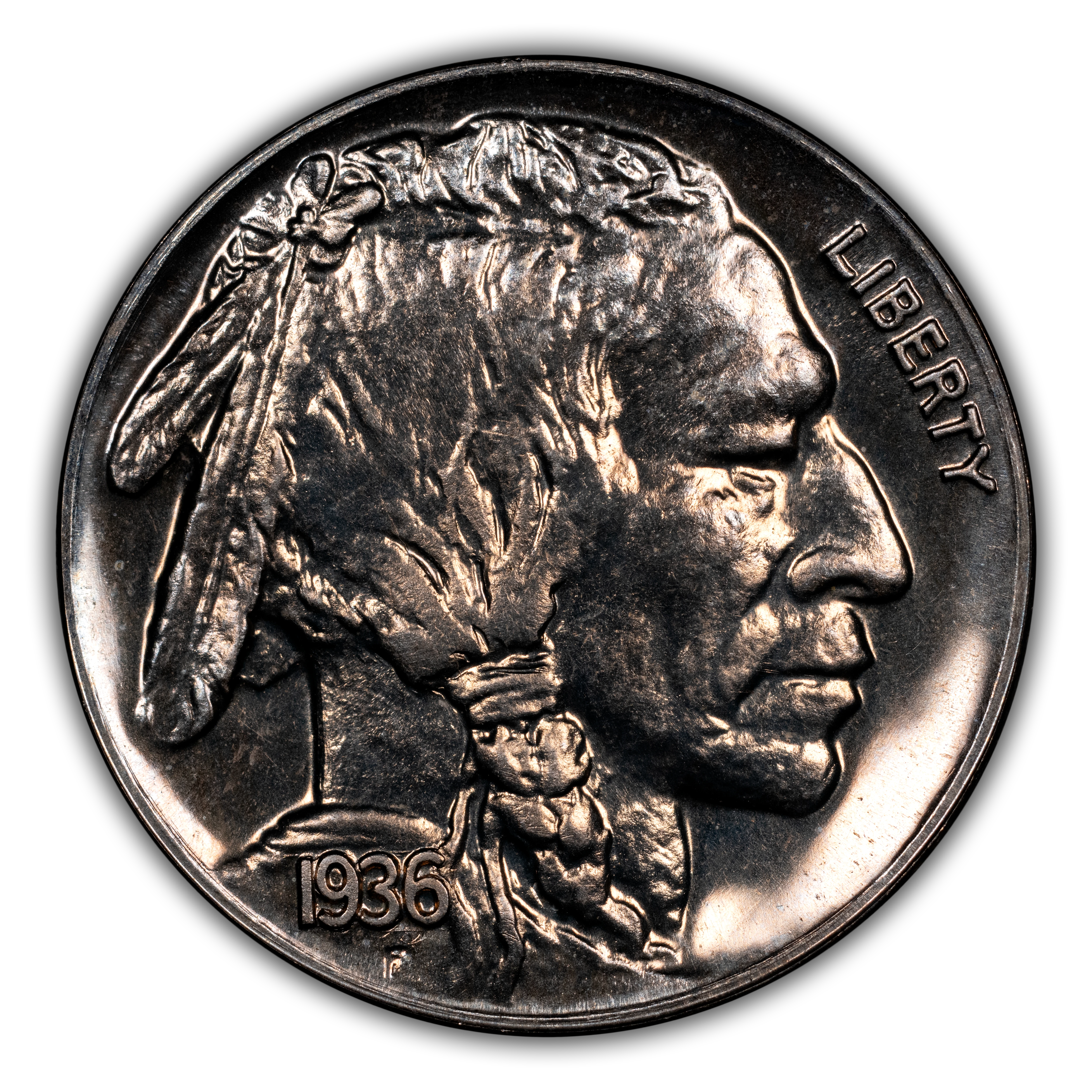 1936 5c Brilliant Finish PR