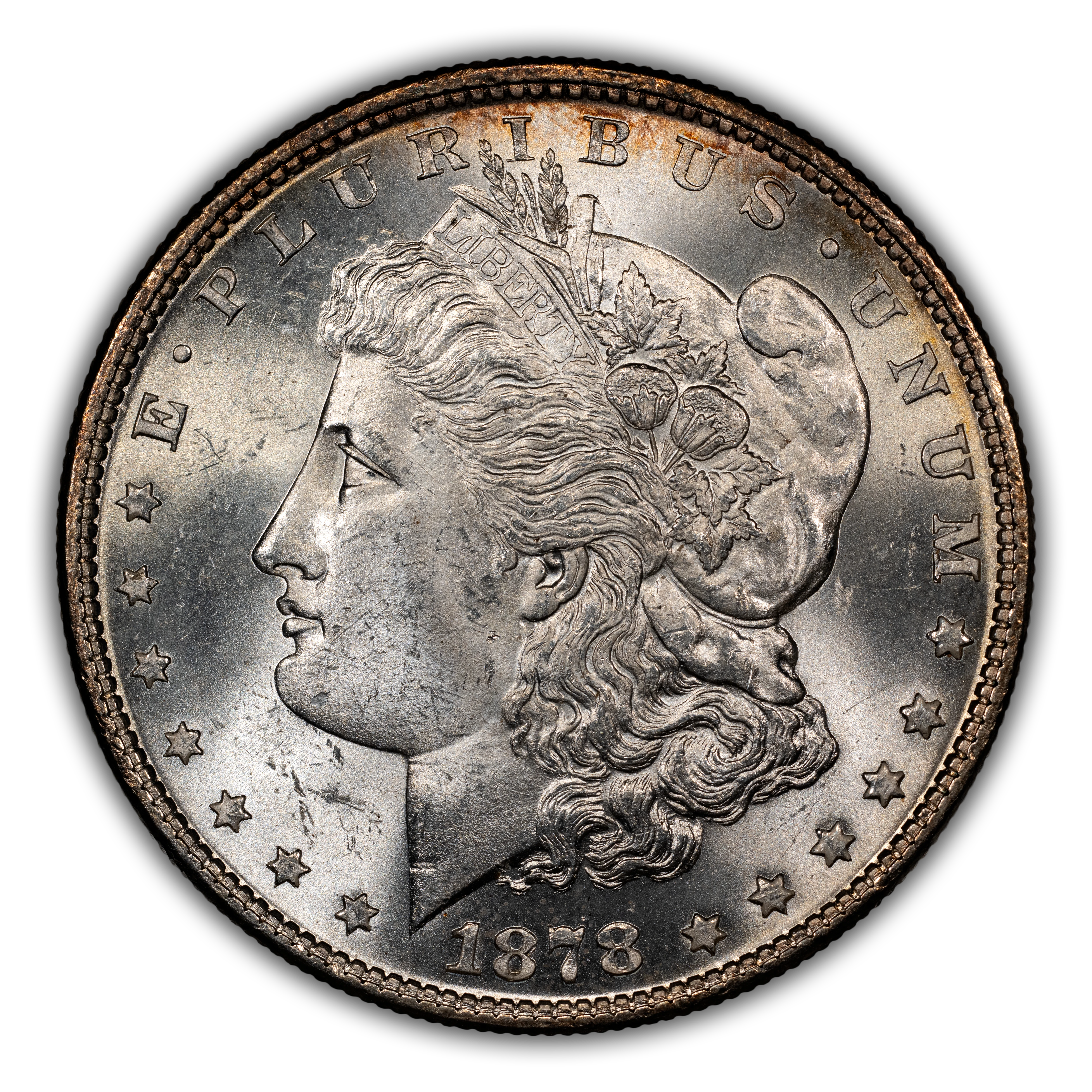 1878 7TF $1 Reverse of 1879, Short Leaf, VAM-203 MS