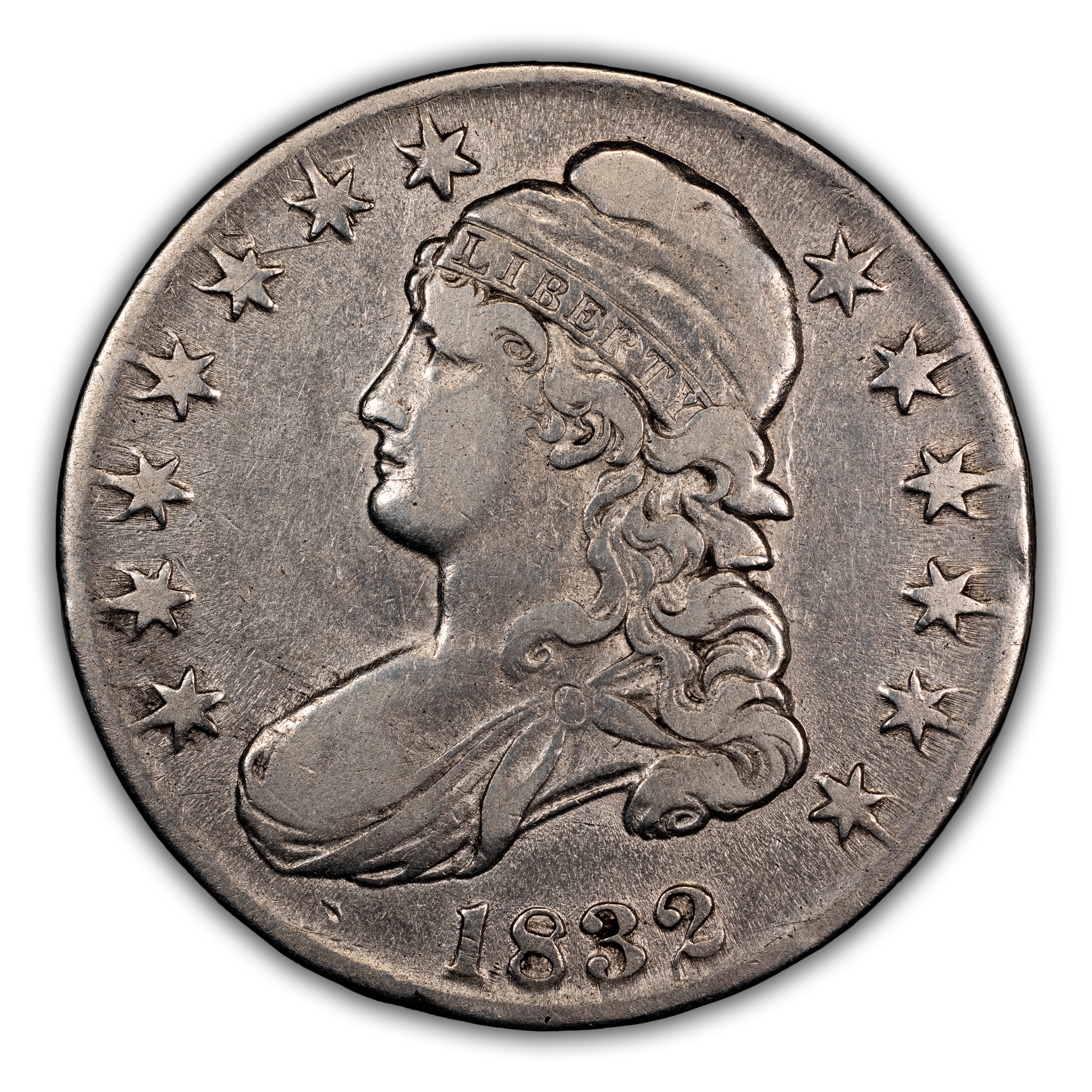 1832 50c Small Letters, O-104 MS