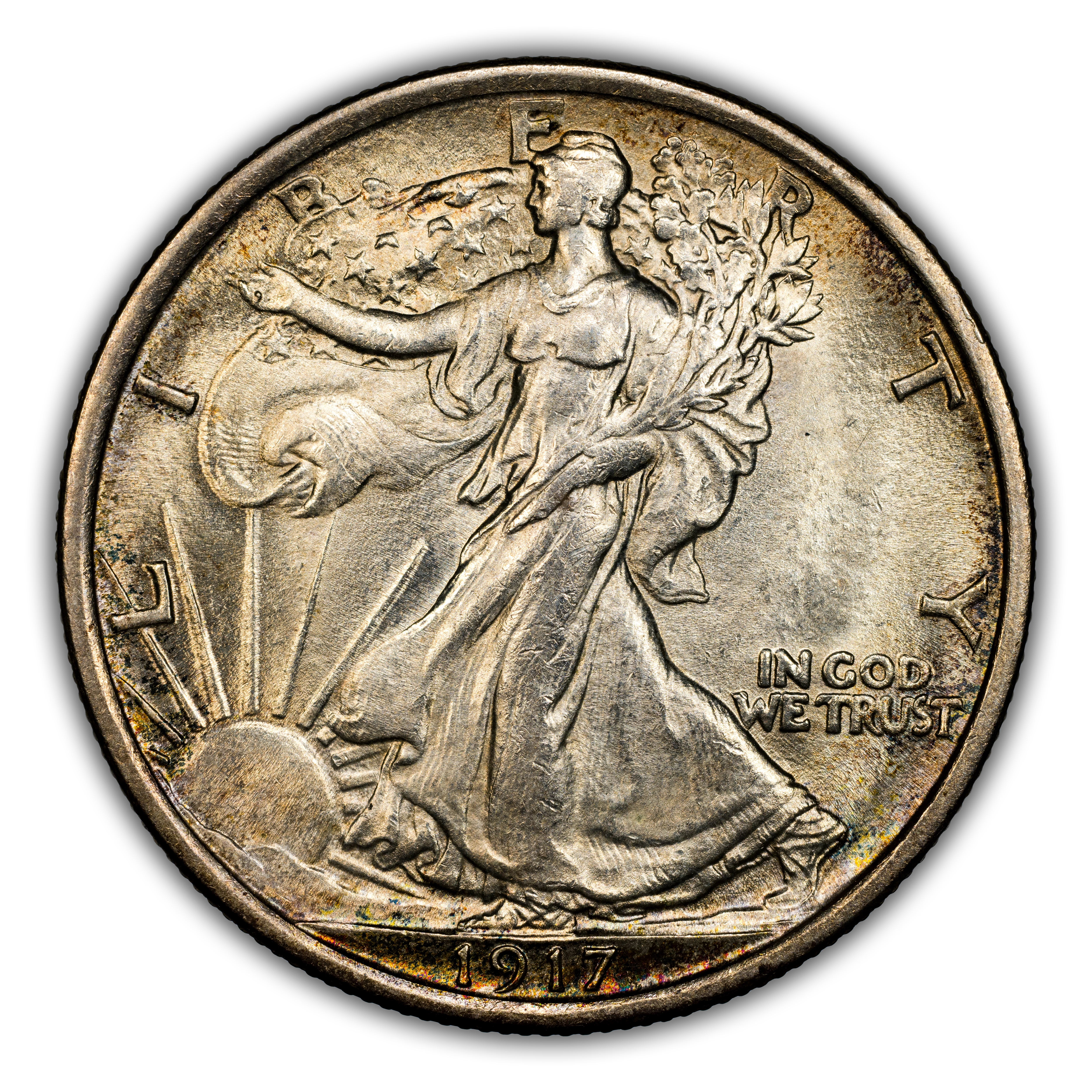 1917-D 50c Mintmark Reverse MS