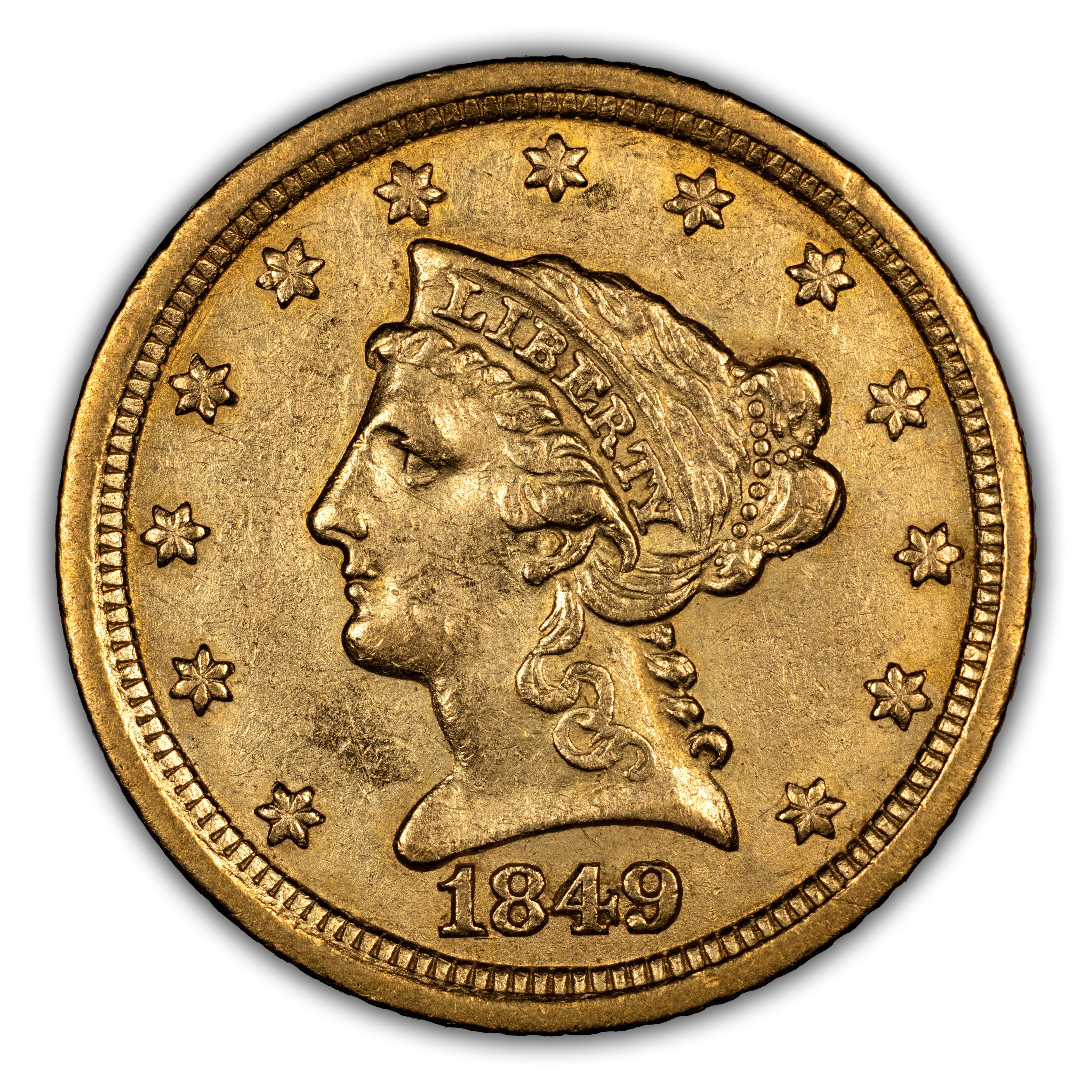 1849-D $2 1/2 MS