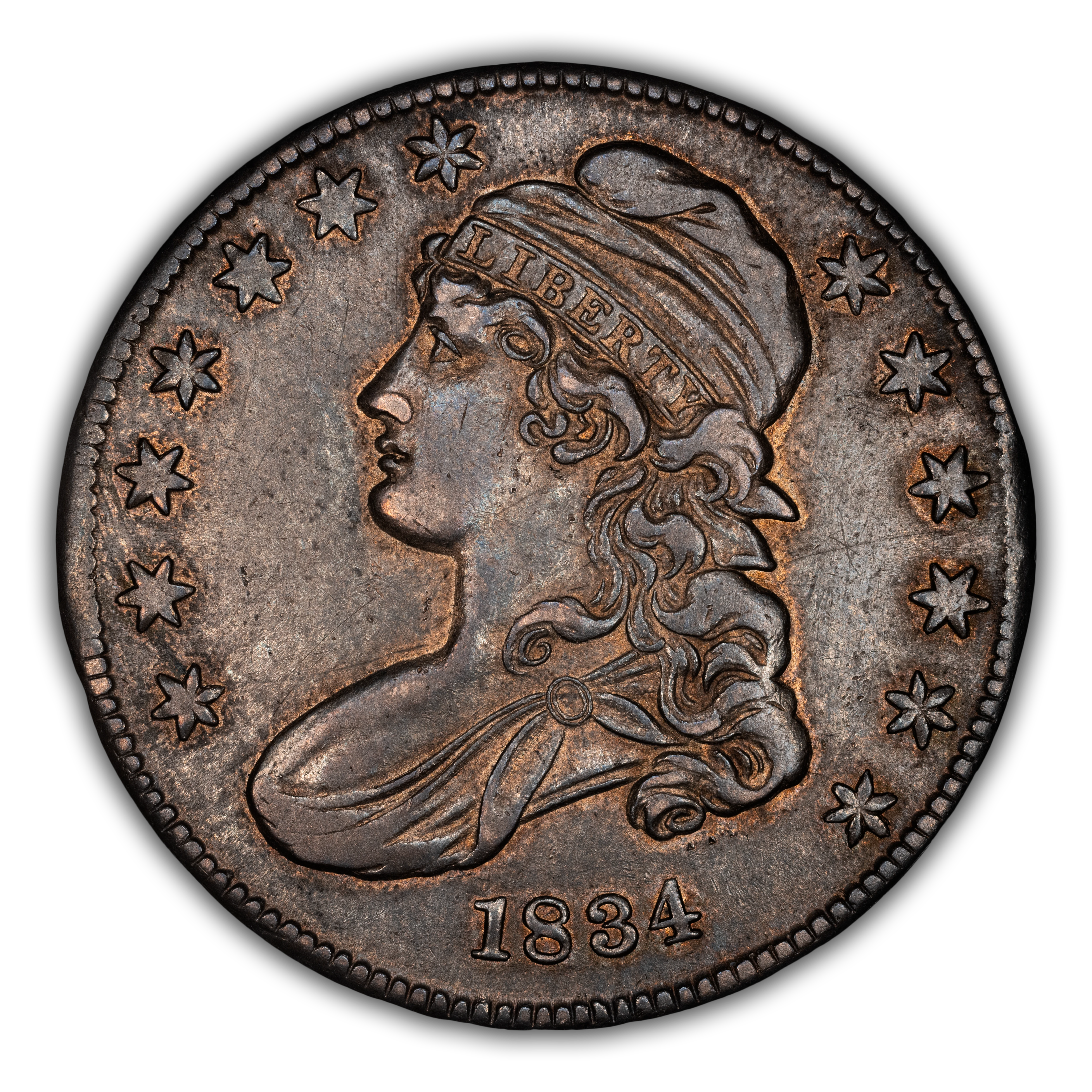 1834 50c Small Date, Small Letters, O-113 MS