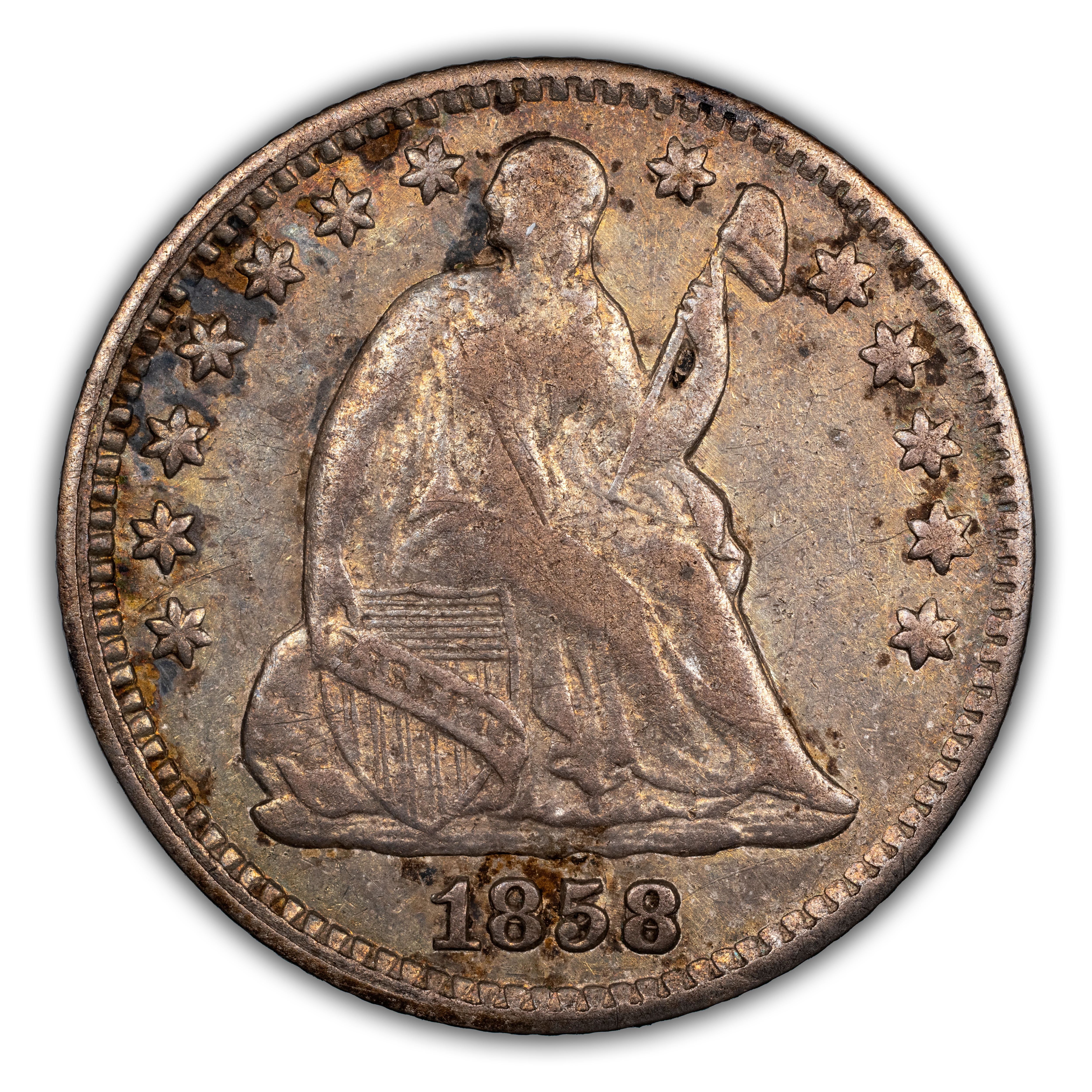 1858 H10c Doubled Date, FS-301 MS