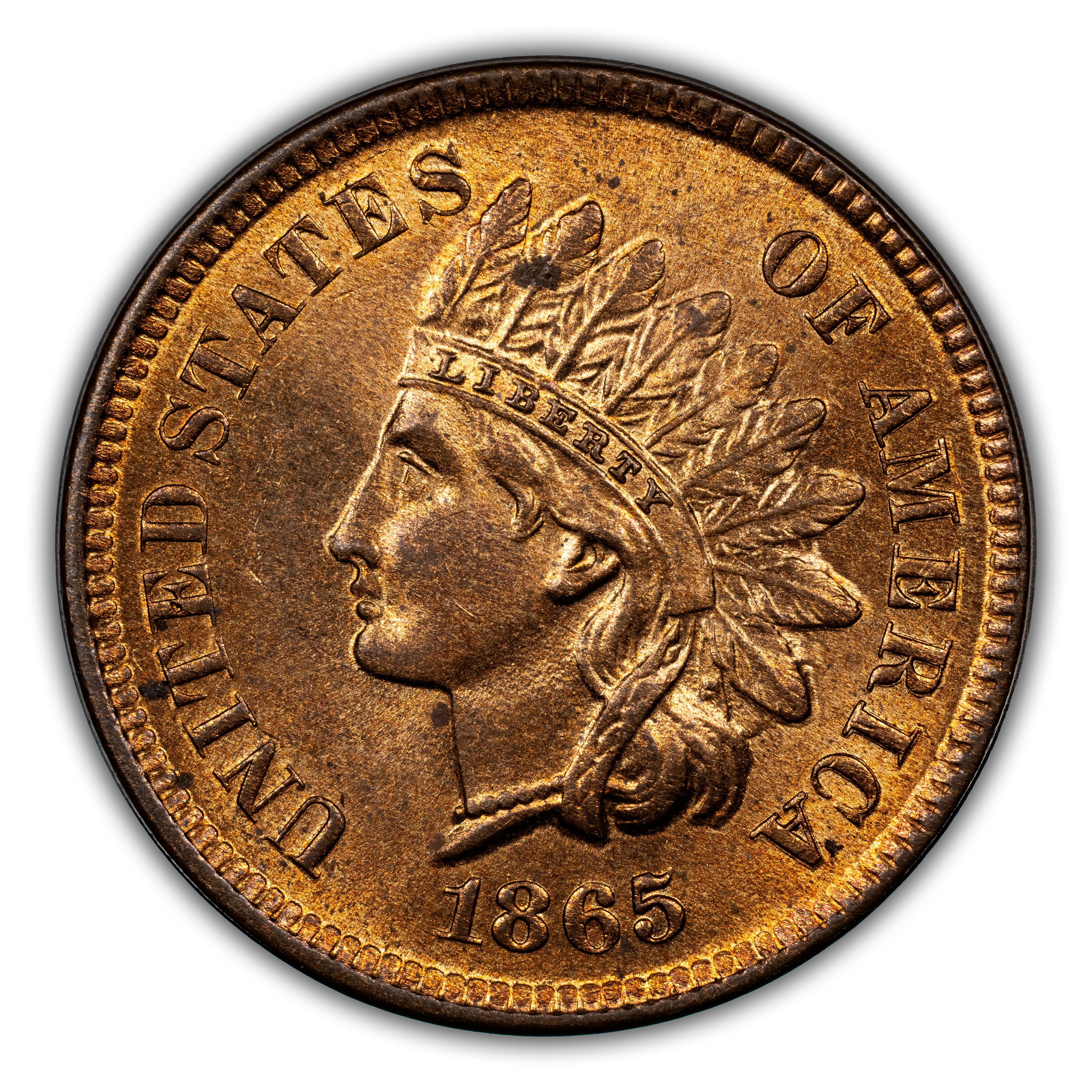 1865 1c Fancy 5 MS RD