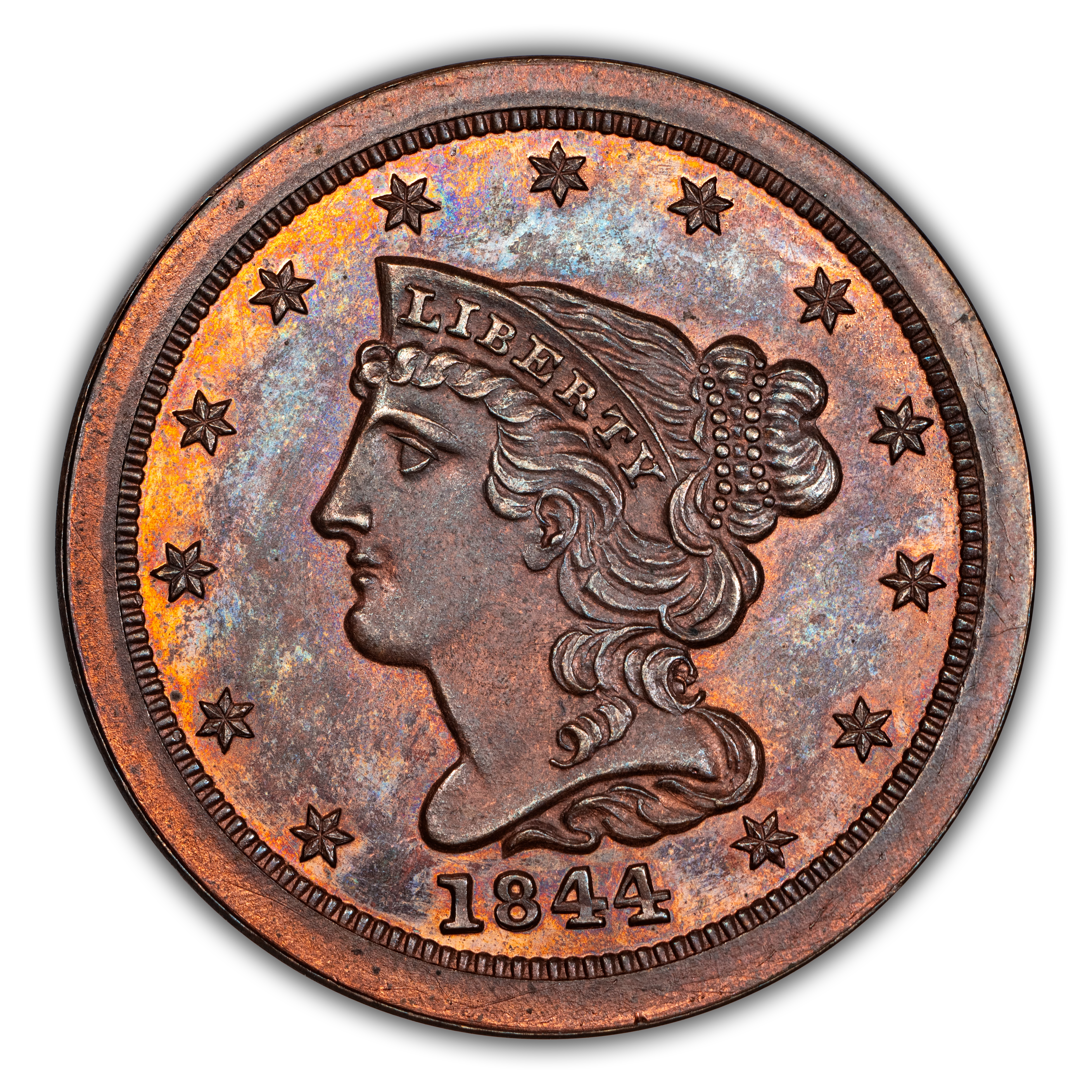 1844 1/2c Restrike, Reverse of 1840 PR BN