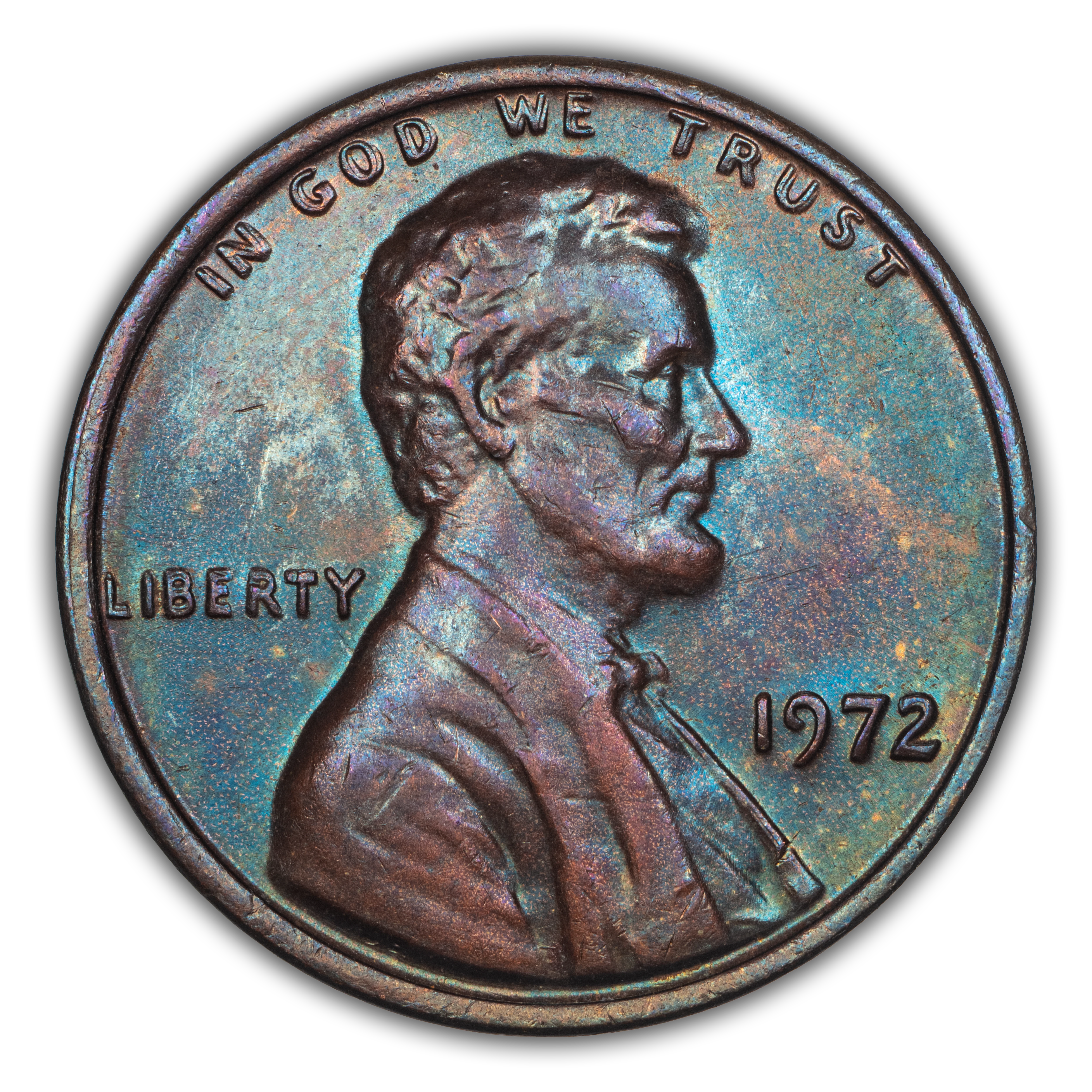1972 1c Doubled Die Obverse, FS-102 MS BN