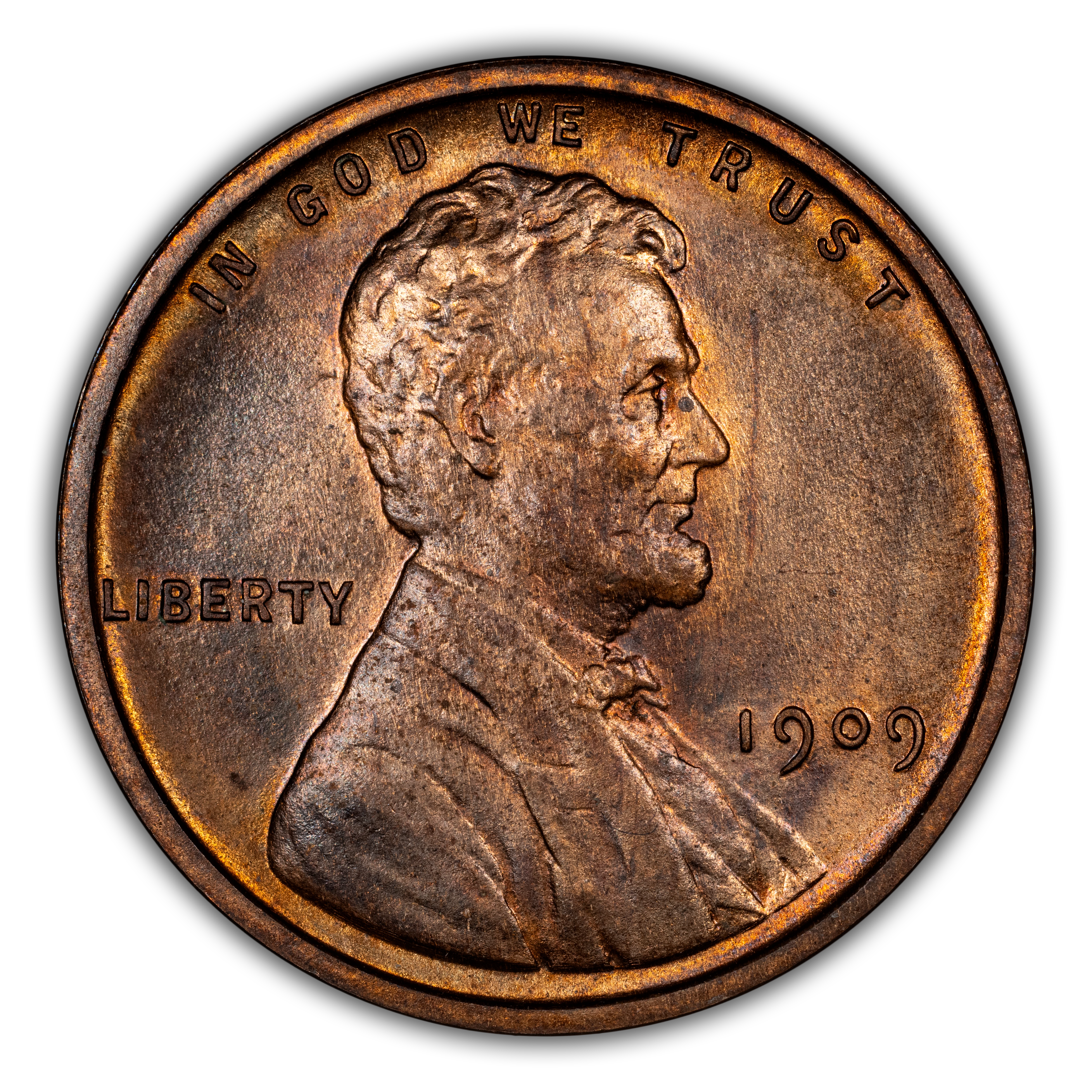 1909 1c Lincoln, Matte Finish PR RB