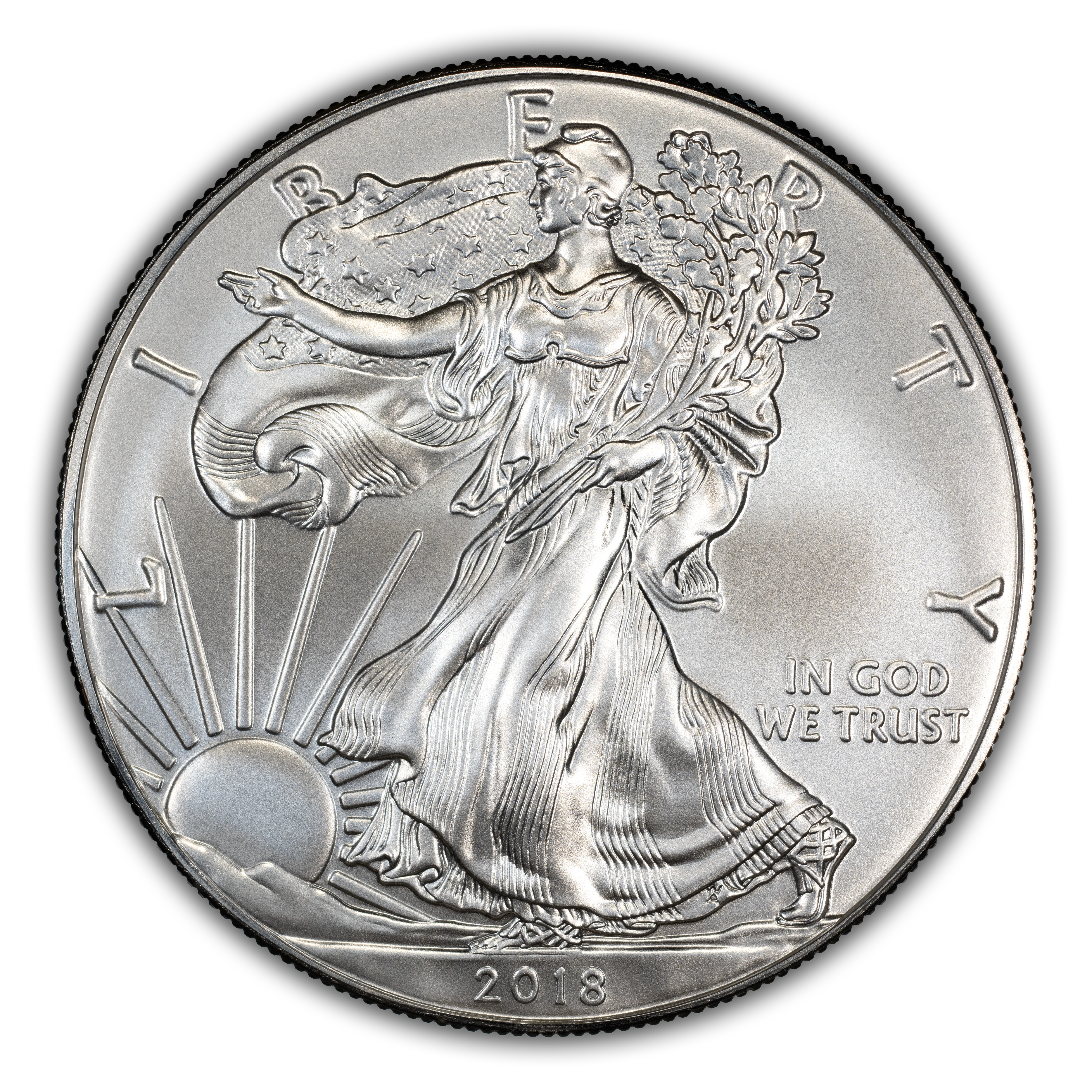 2018-W $1 Silver Eagle, Burnished MS