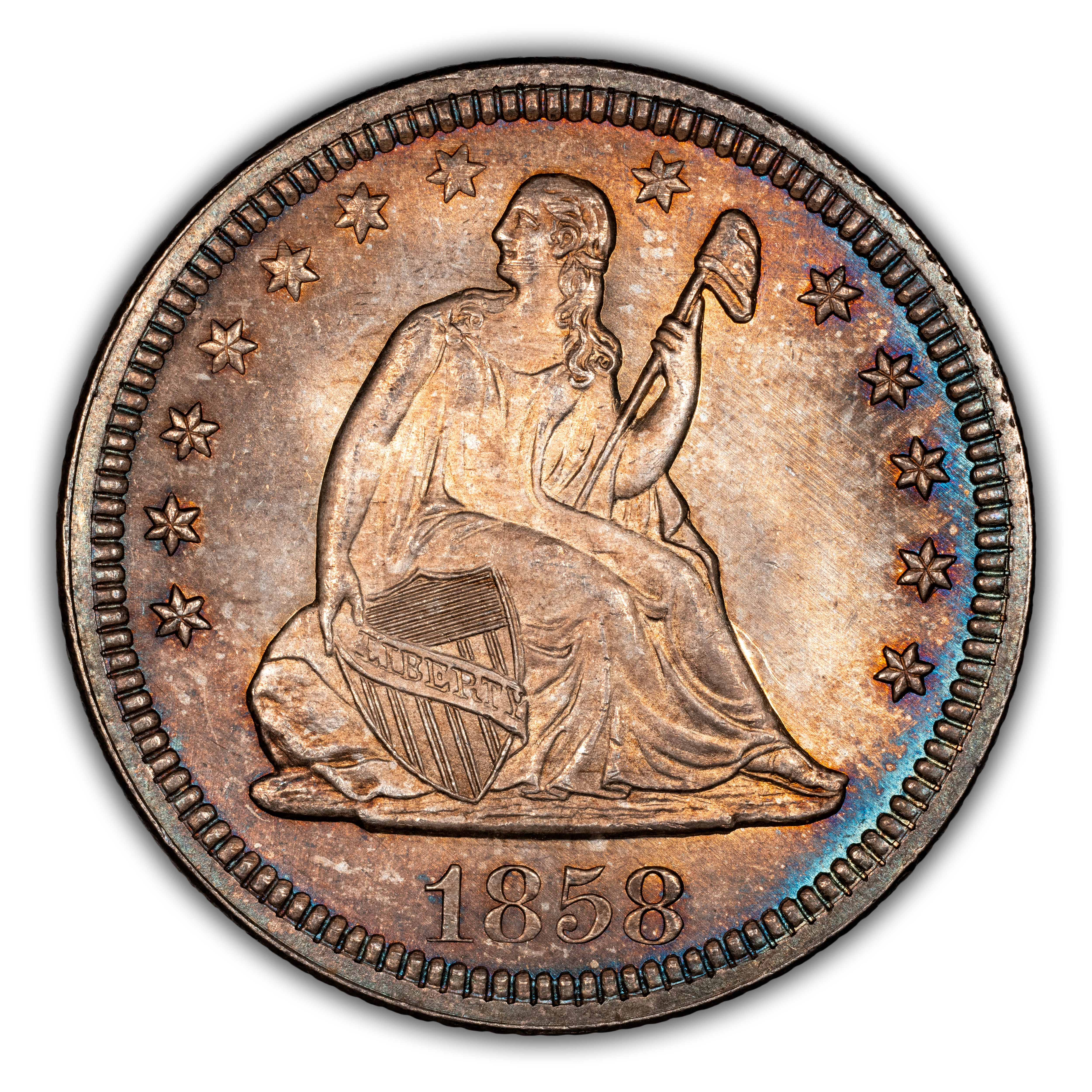 1858 25c MS