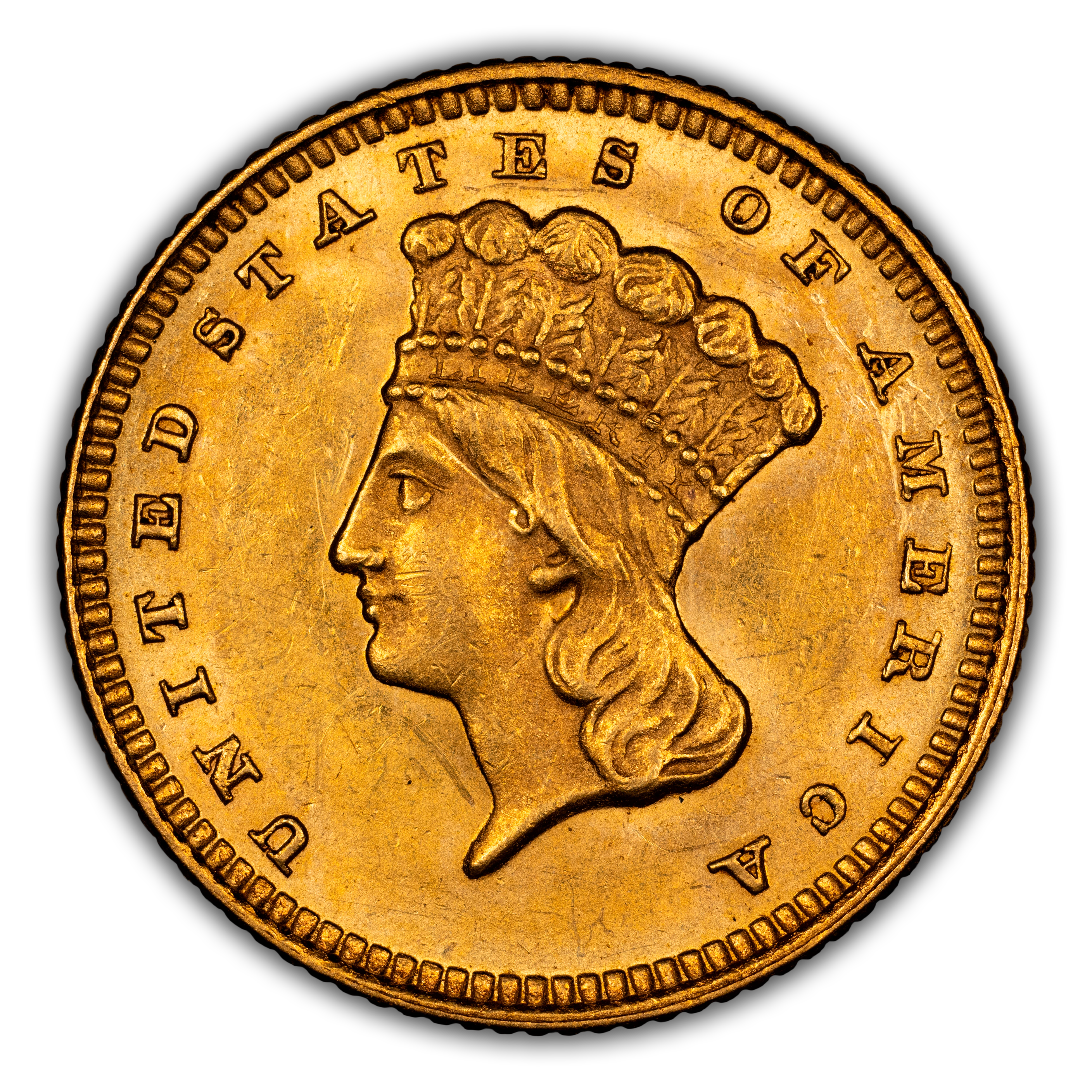 1873 G$1 Open 3 MS