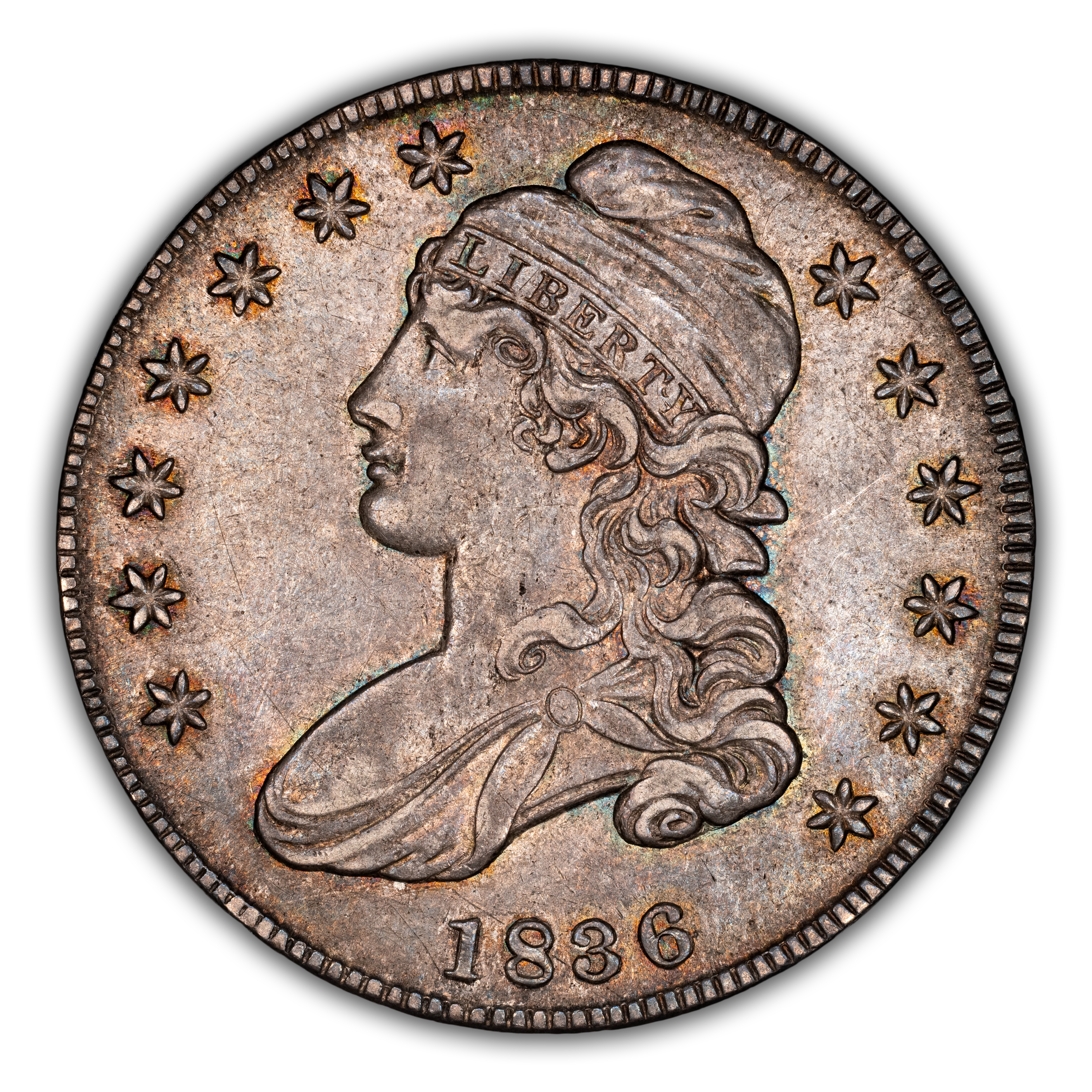 1836 50c Lettered Edge, Bar Dot, O-112 MS