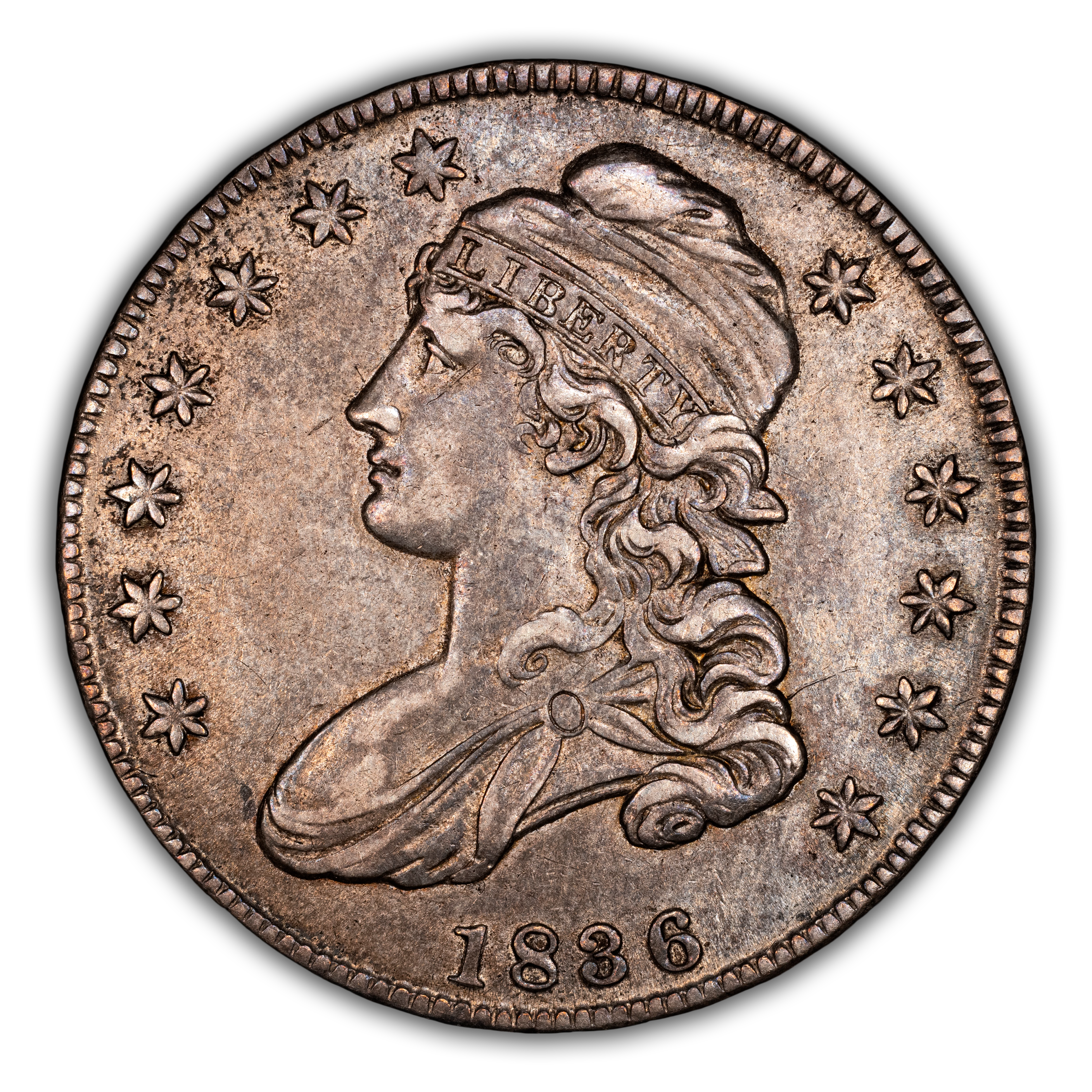 1836 50c Lettered Edge, O-117 MS