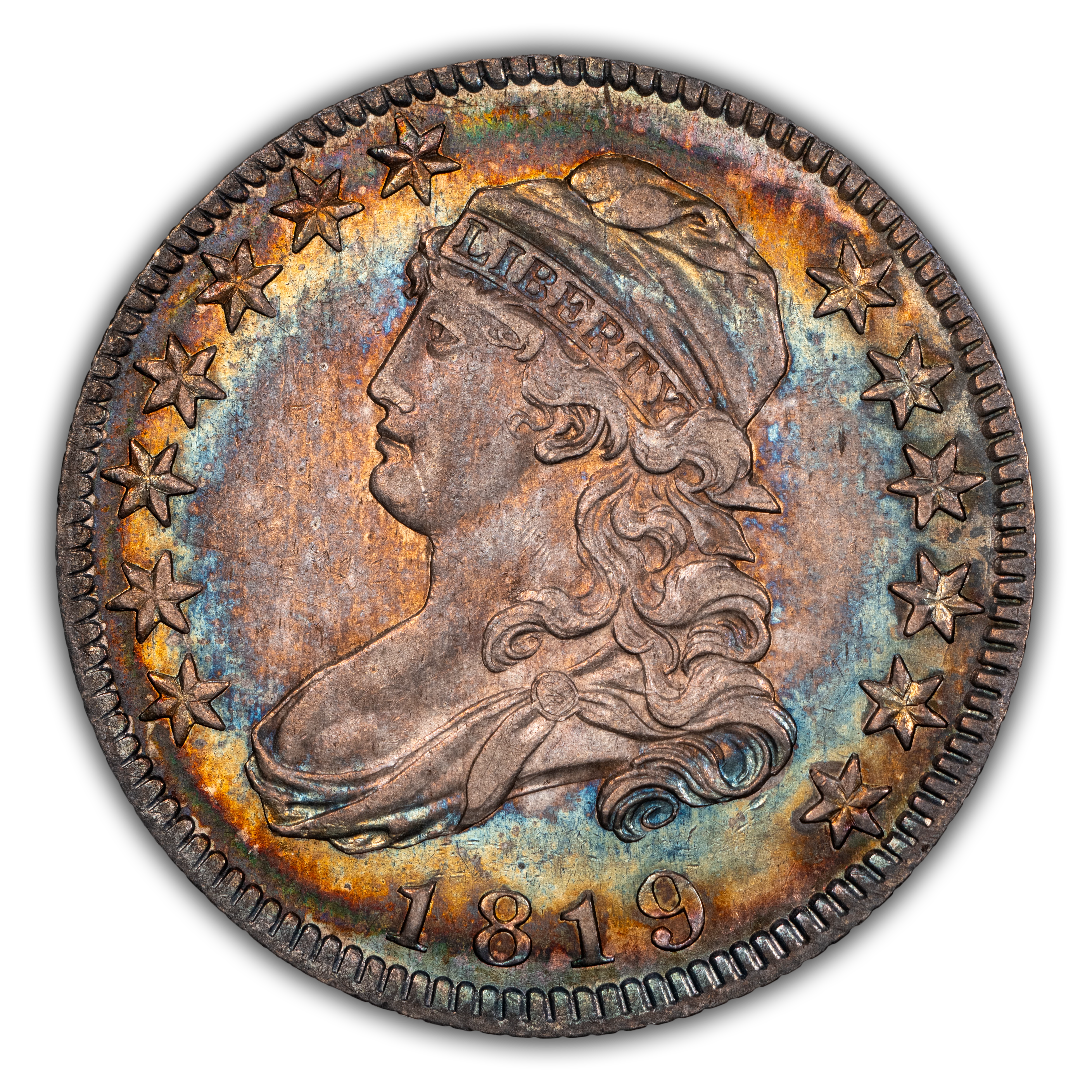 1819 25c Large 9, B-1 MS