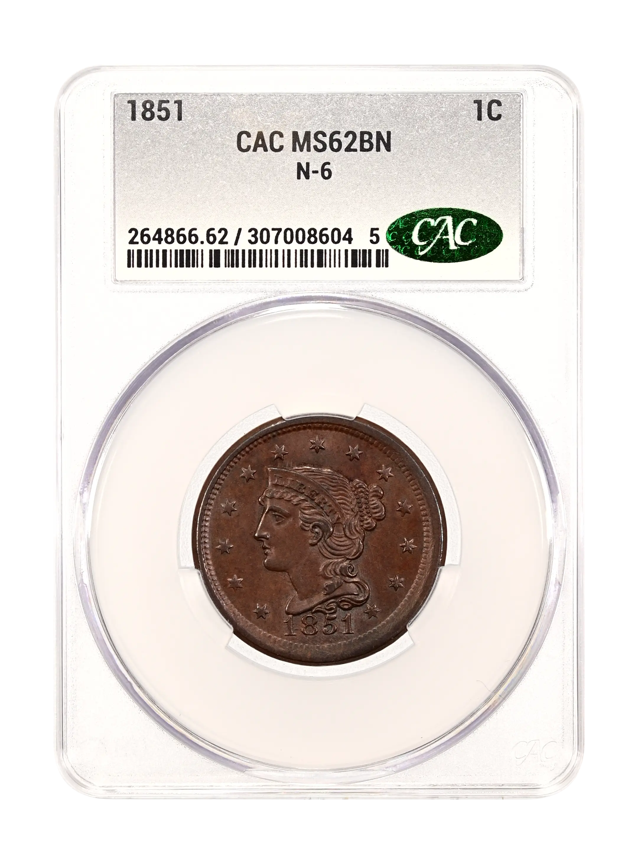 1851 1c N-6 MS BN