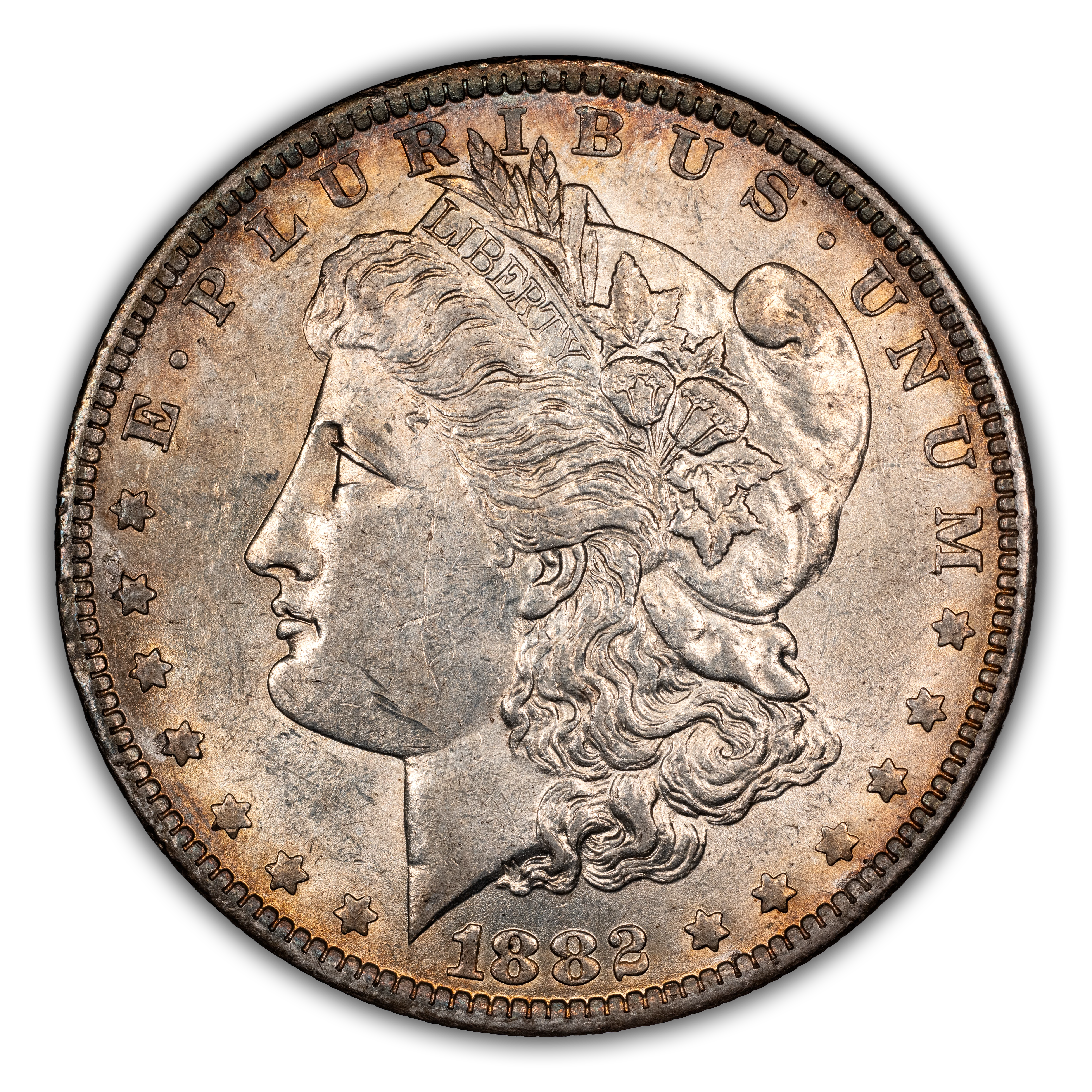 1882-O/S $1 O/S Broken, VAM-5 MS