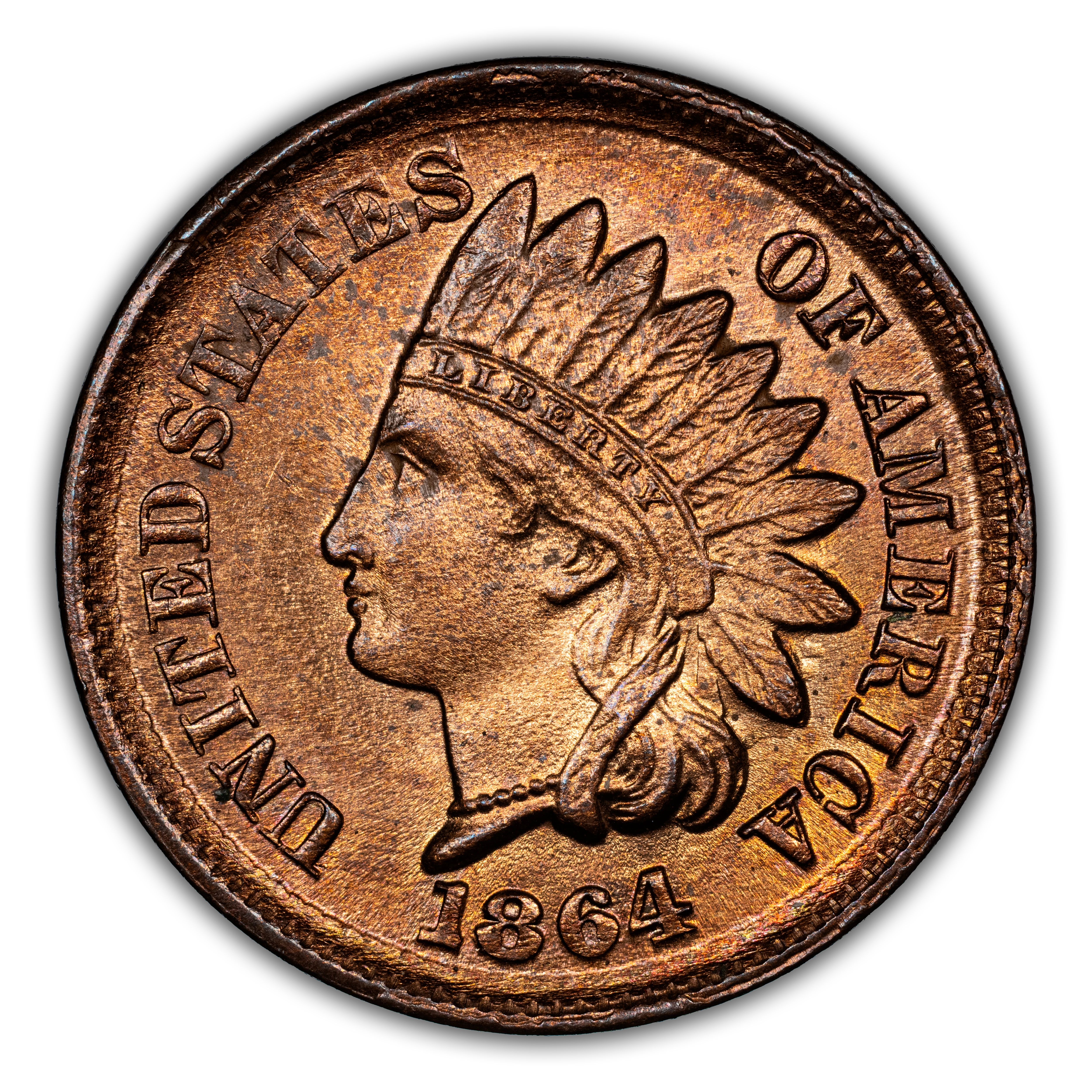 1864 1c Bronze MS RD