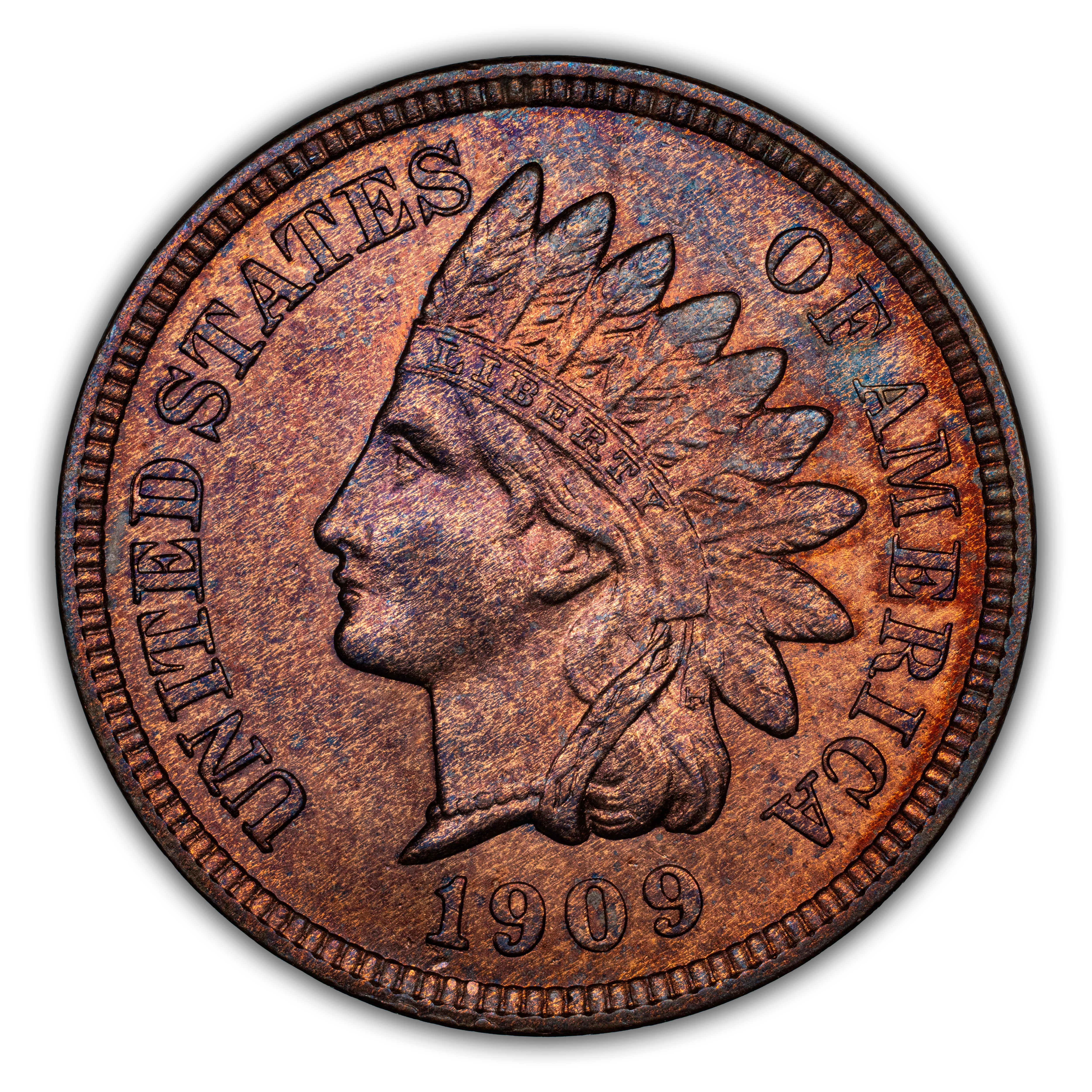 1909 1c Indian, Doubled Die Obverse, FS-101, S-1 MS RB