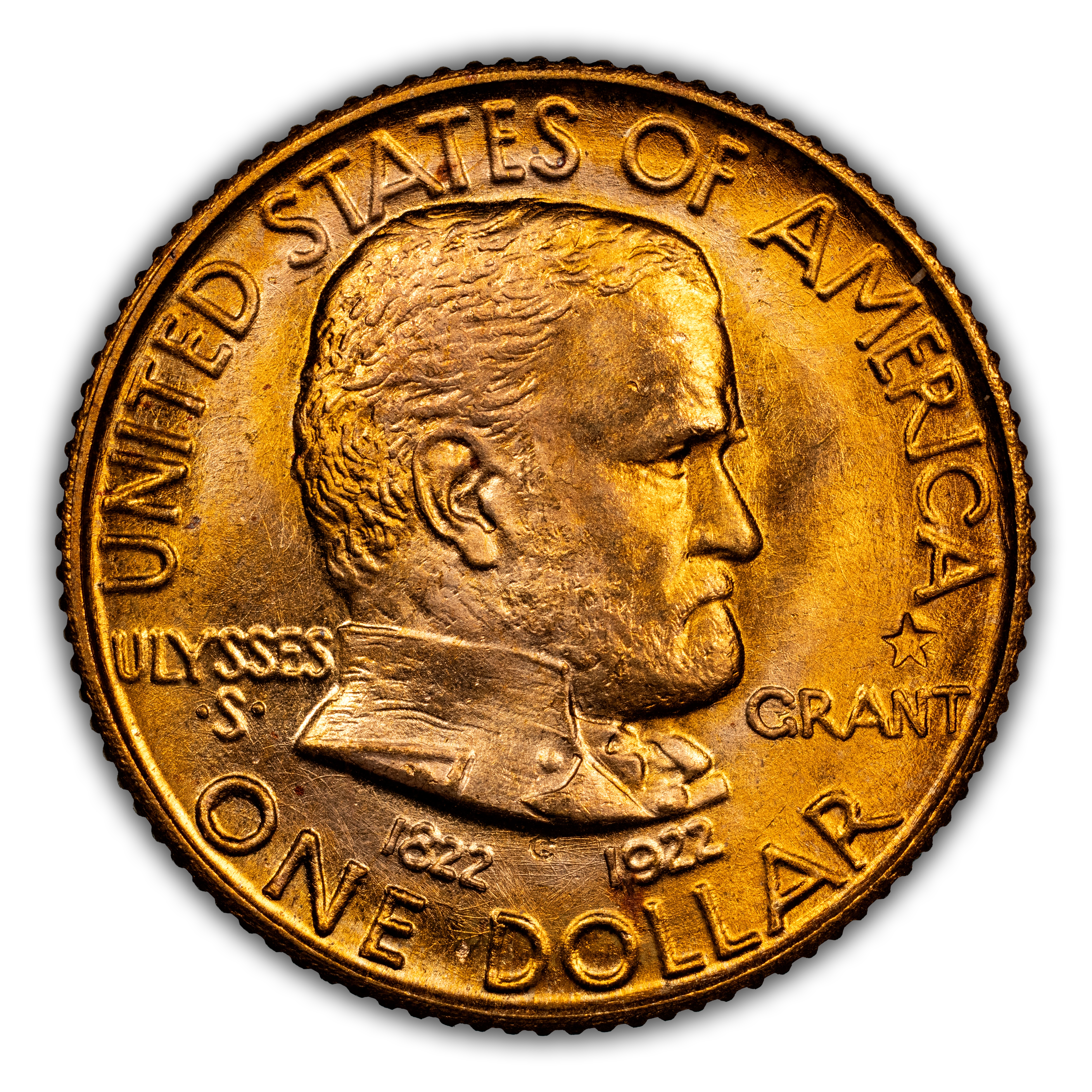 1922 G$1 Grant Memorial, with Star MS