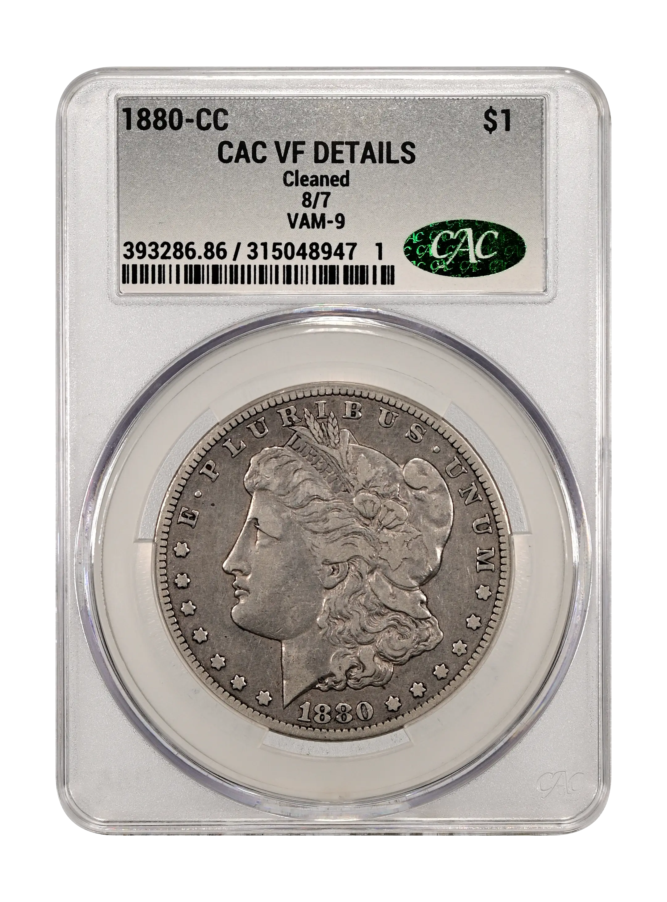 1880-CC $1  8/7, VAM-9 MS thumbnail 5