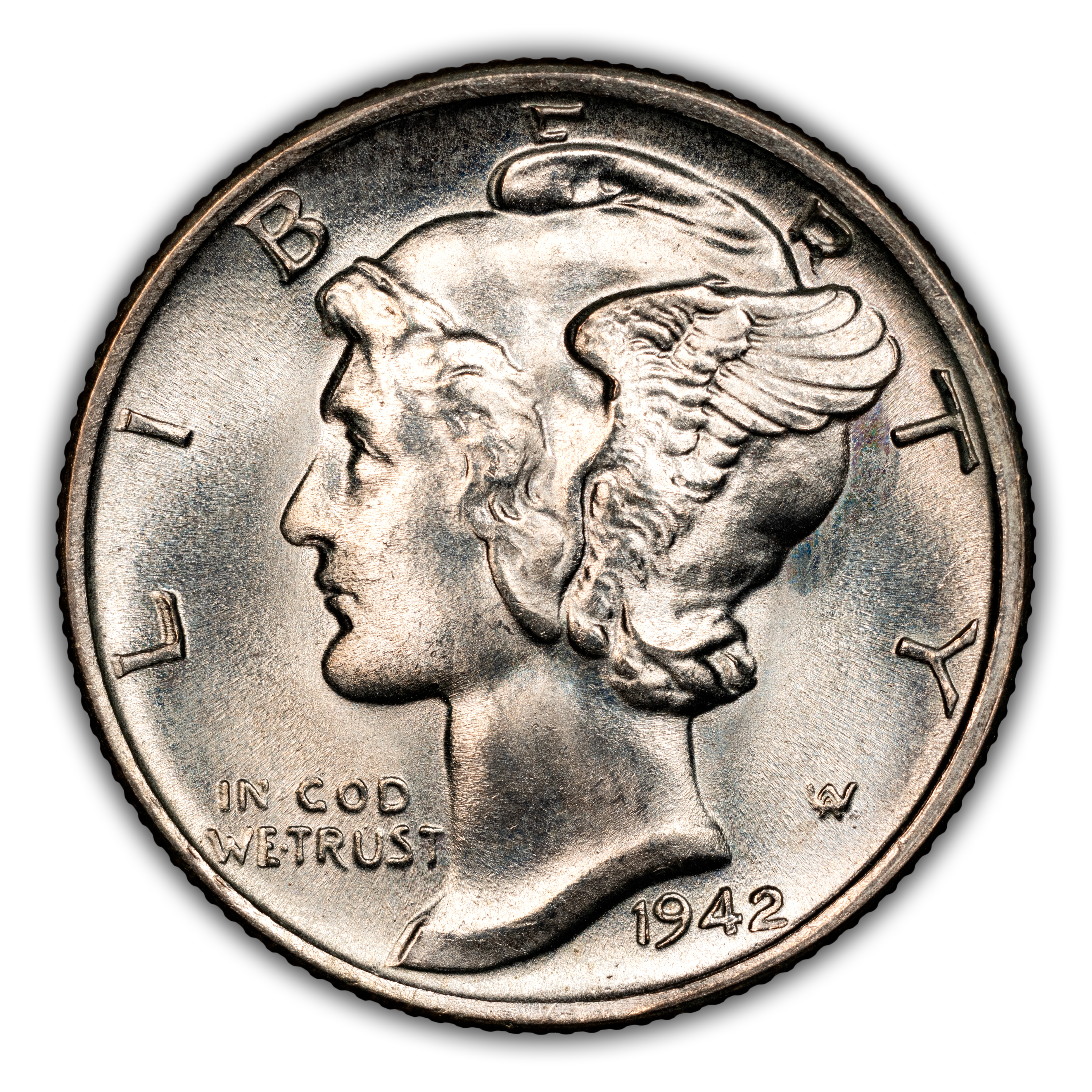 1942-S 10c Inverted Mintmark, FS-501 MS FB