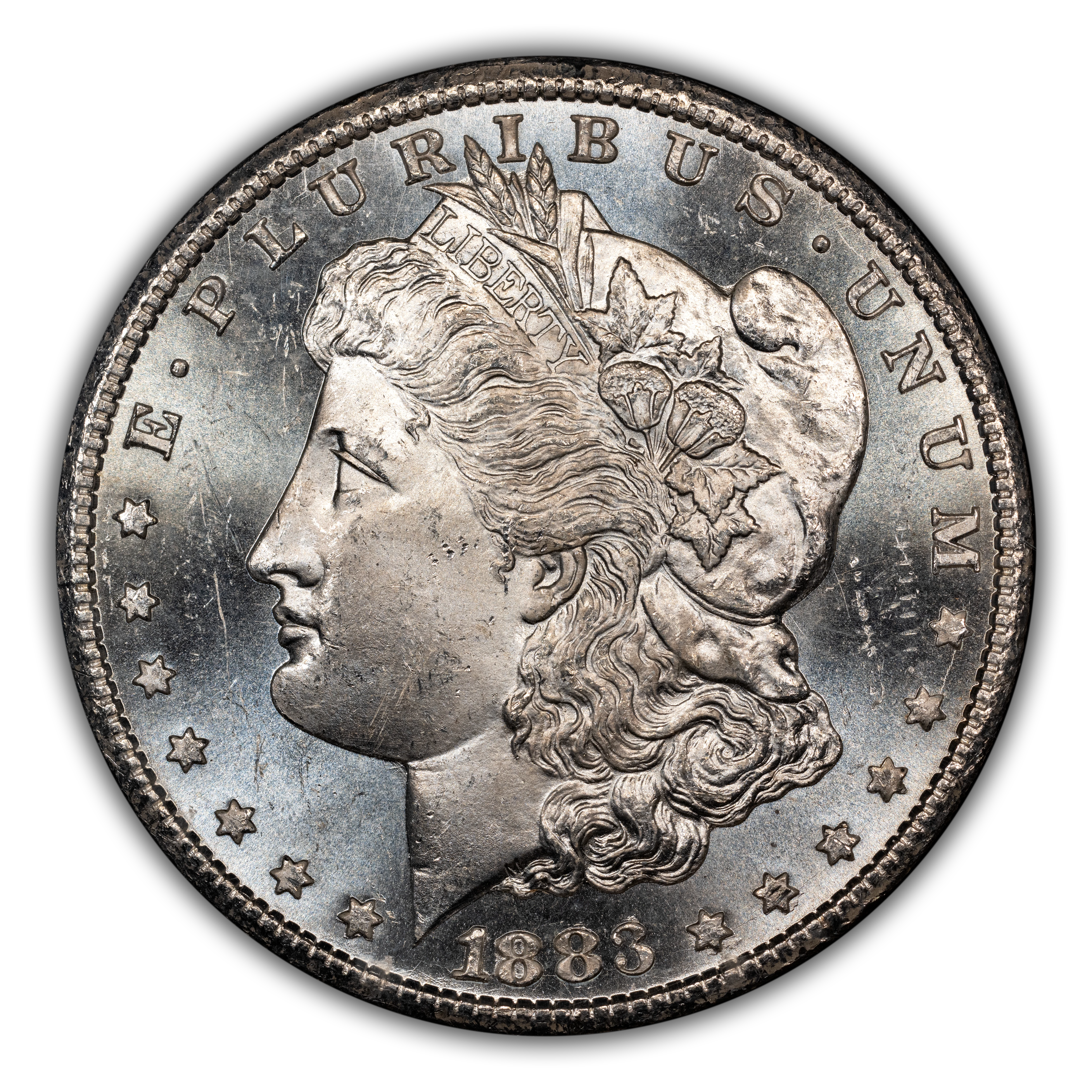 1883-CC $1 GSA Hoard, Doubled Date, VAM-8 MS PL