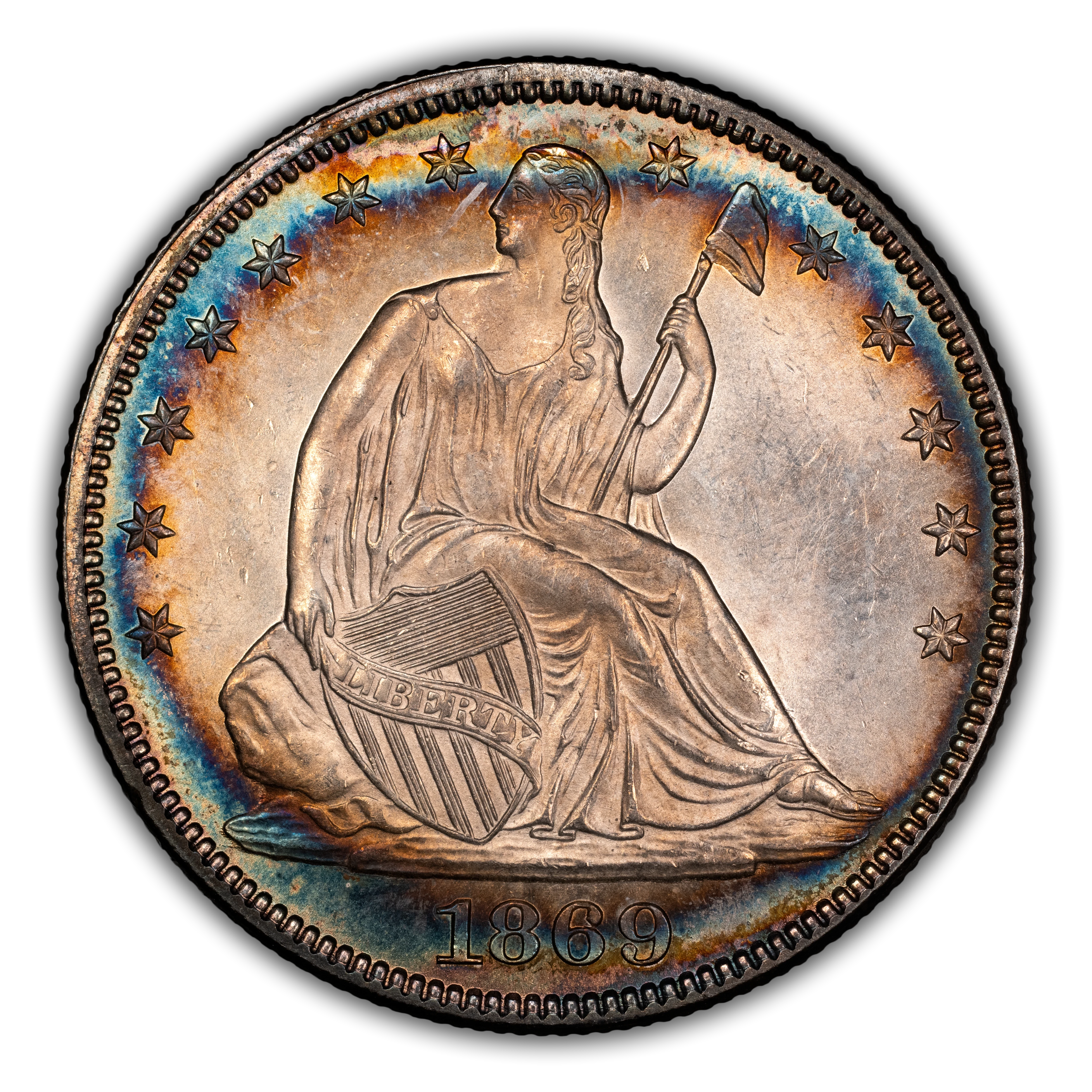 1869 Liberty Seated Half Dollar Values & Prices | Greysheet