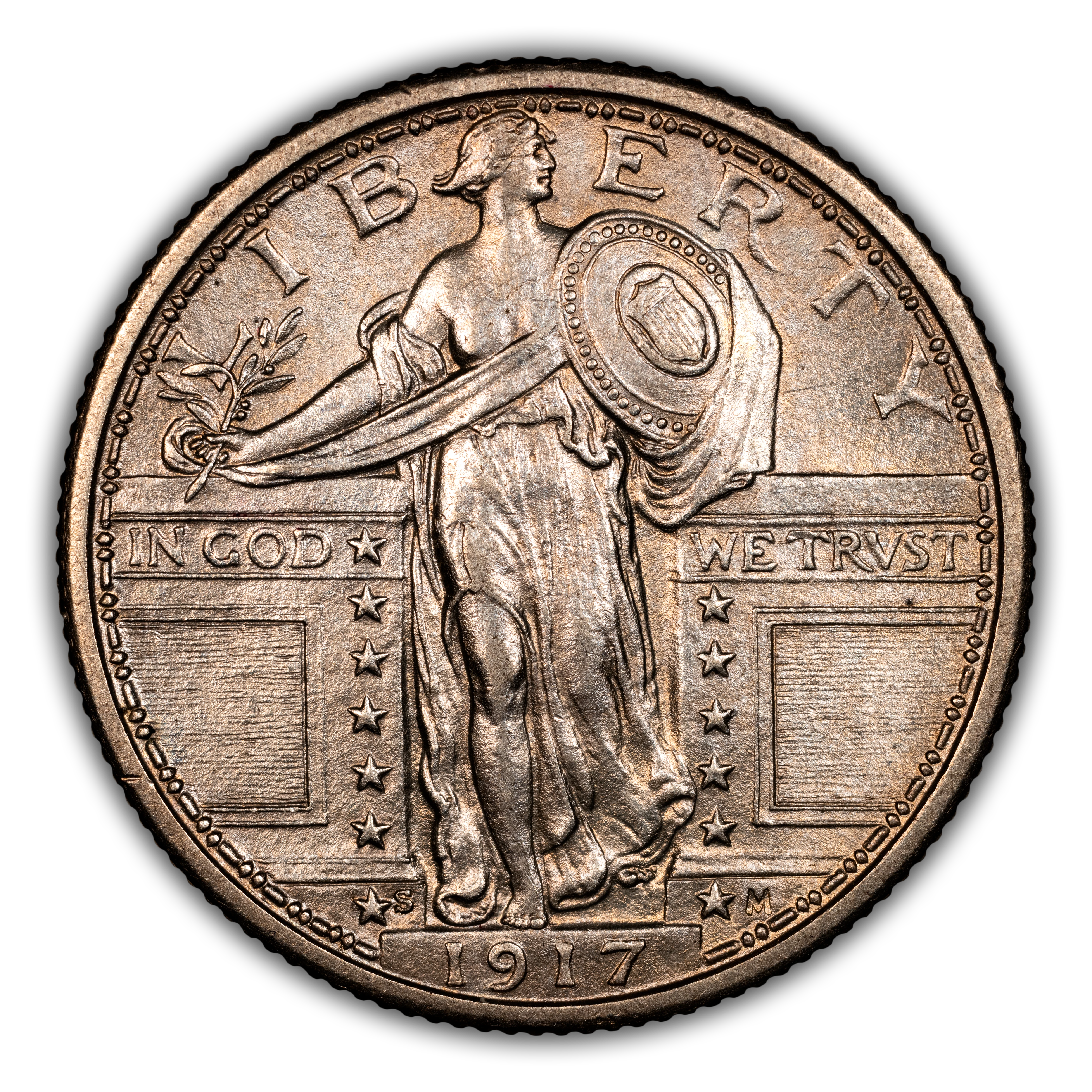 1917-S 25c Type 1 MS