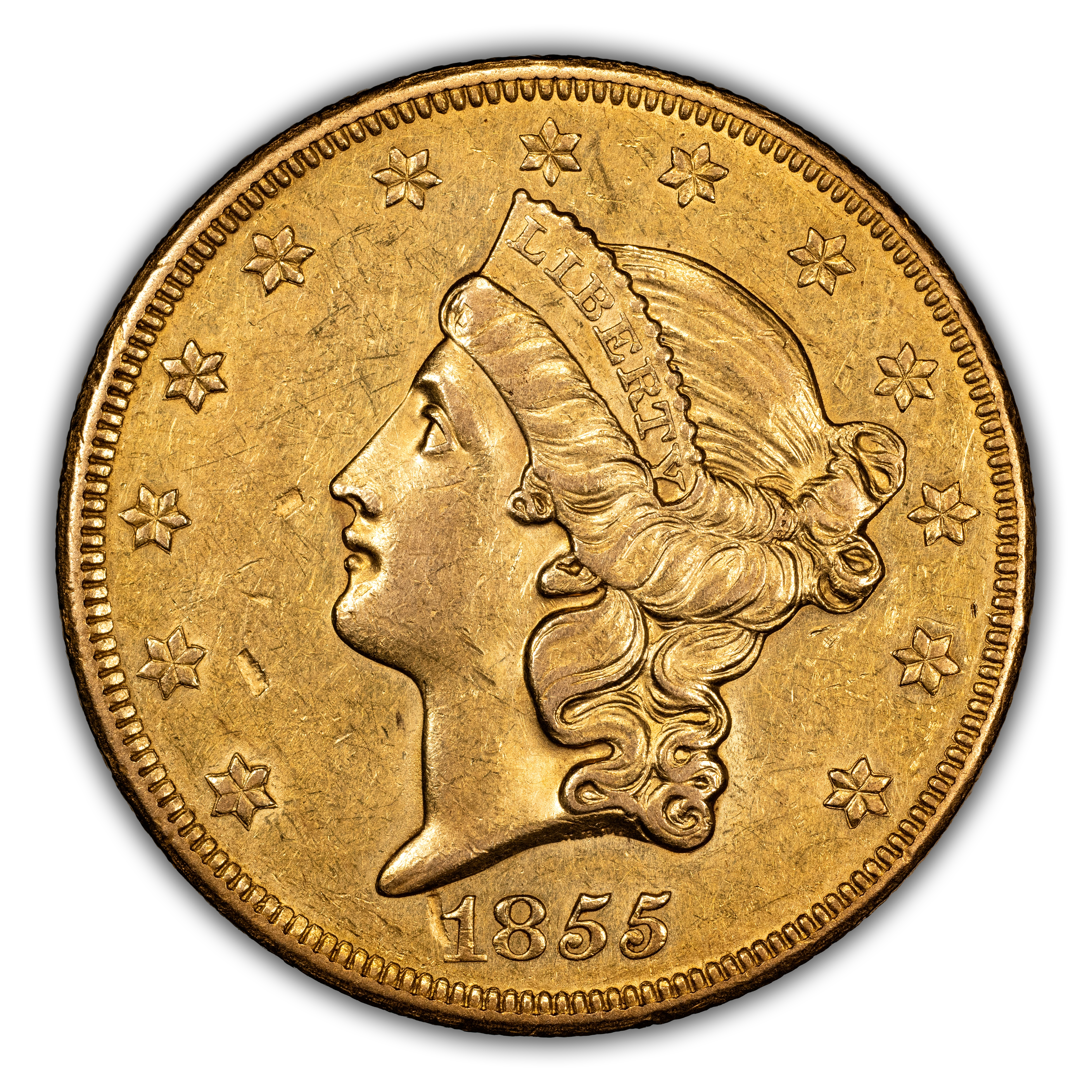 1855-O $20 MS