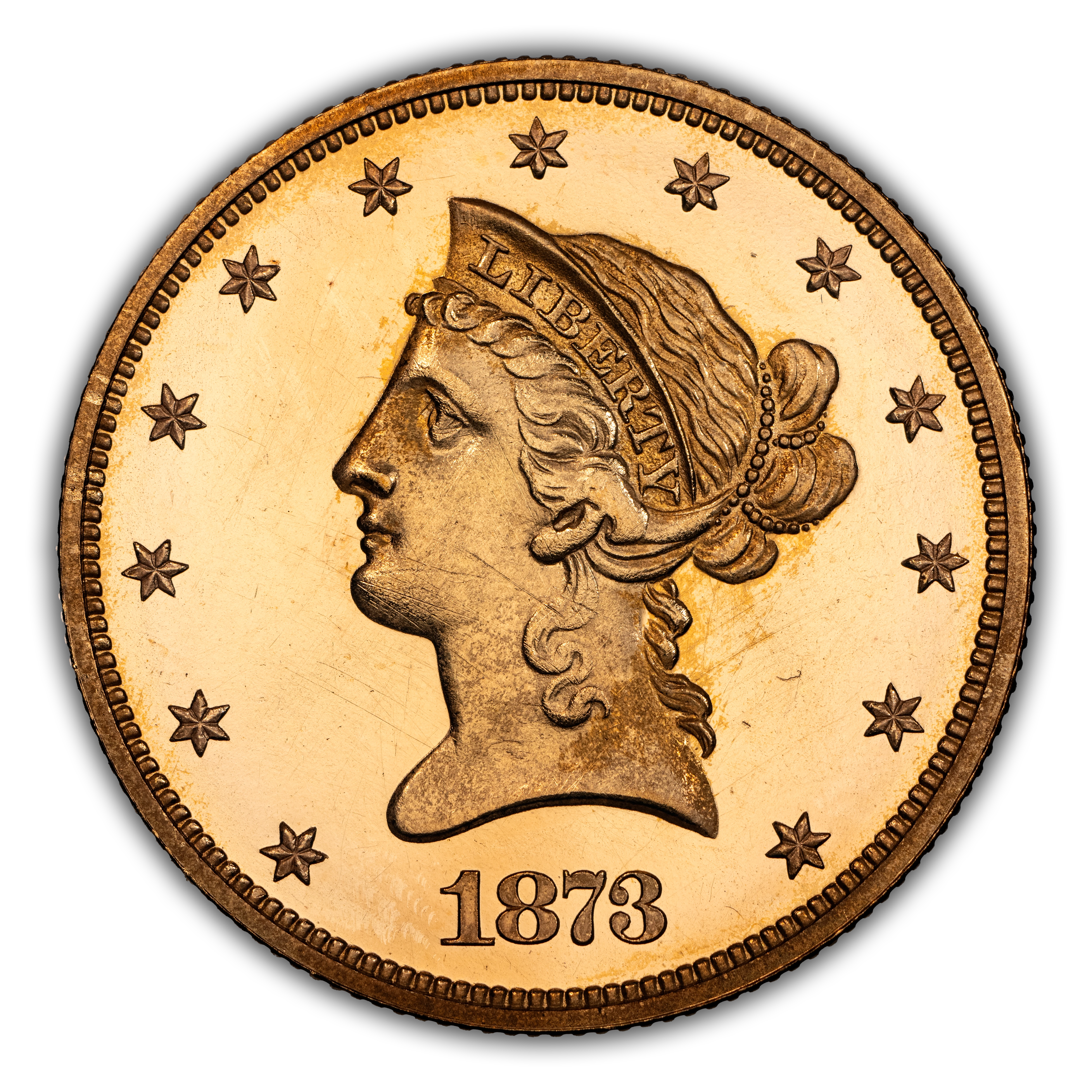 1873 $10 Closed 3 PR CAM