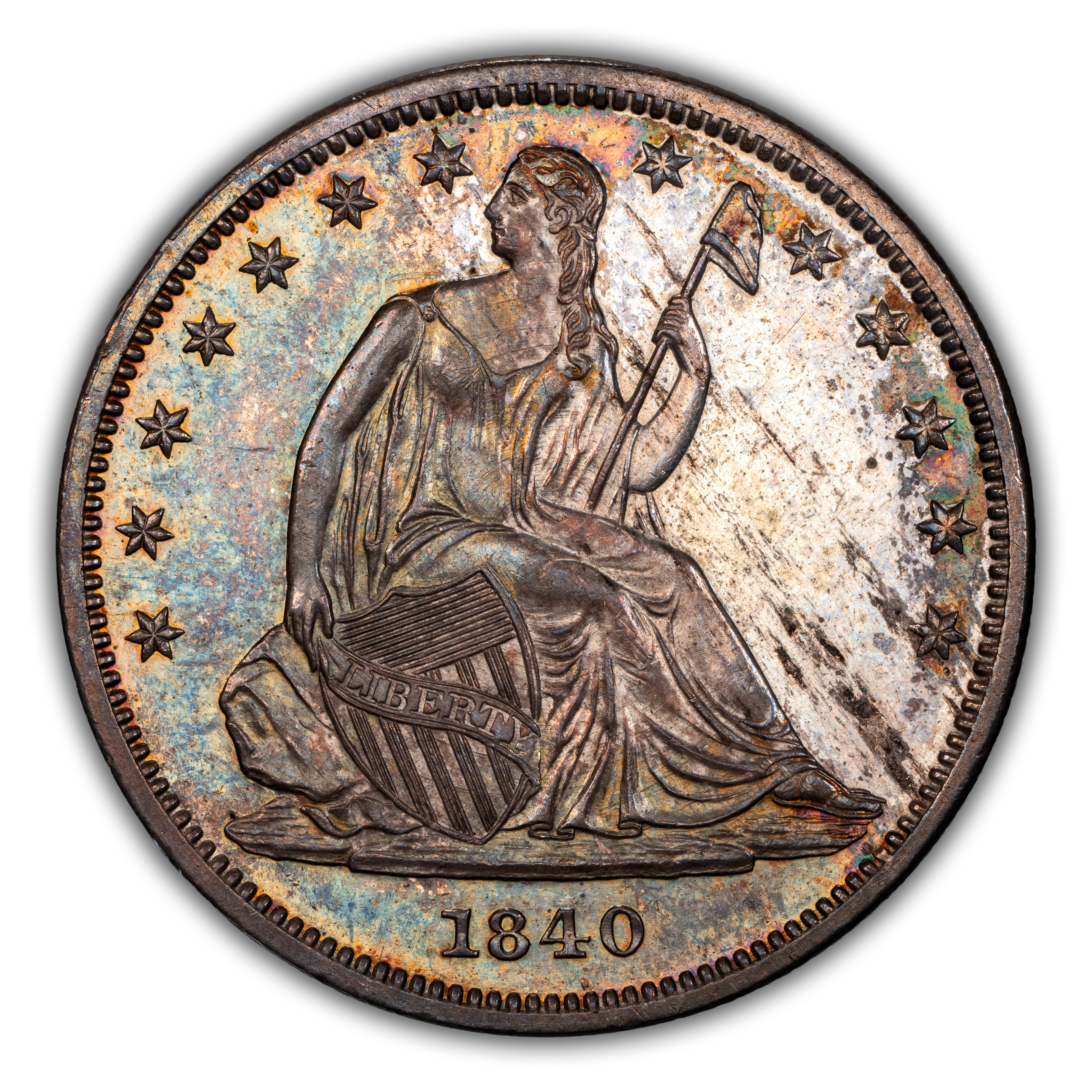 1840 50c Small Letters, Reverse of 1839 PR